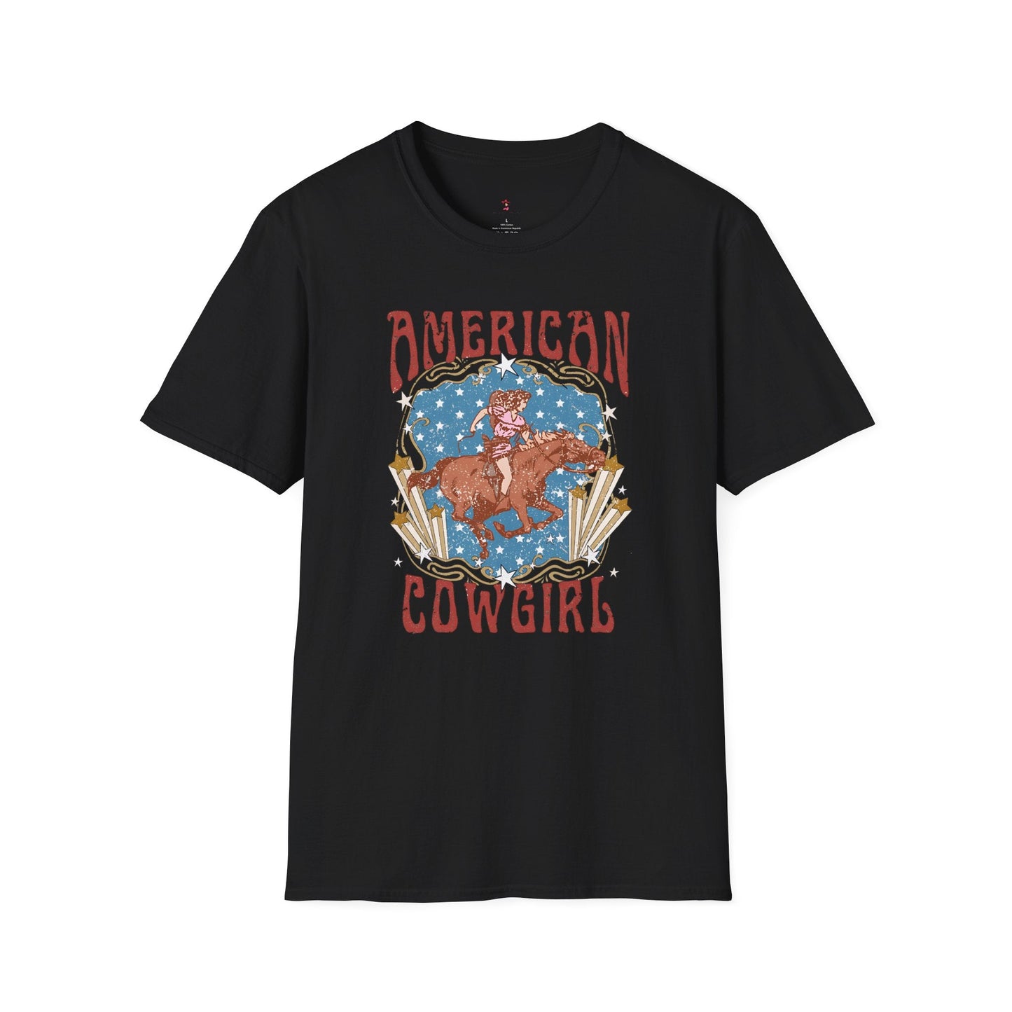 American Cowgirl Tee, 4th of July, Western, Softstyle T-Shirt - SmorgeousByGina