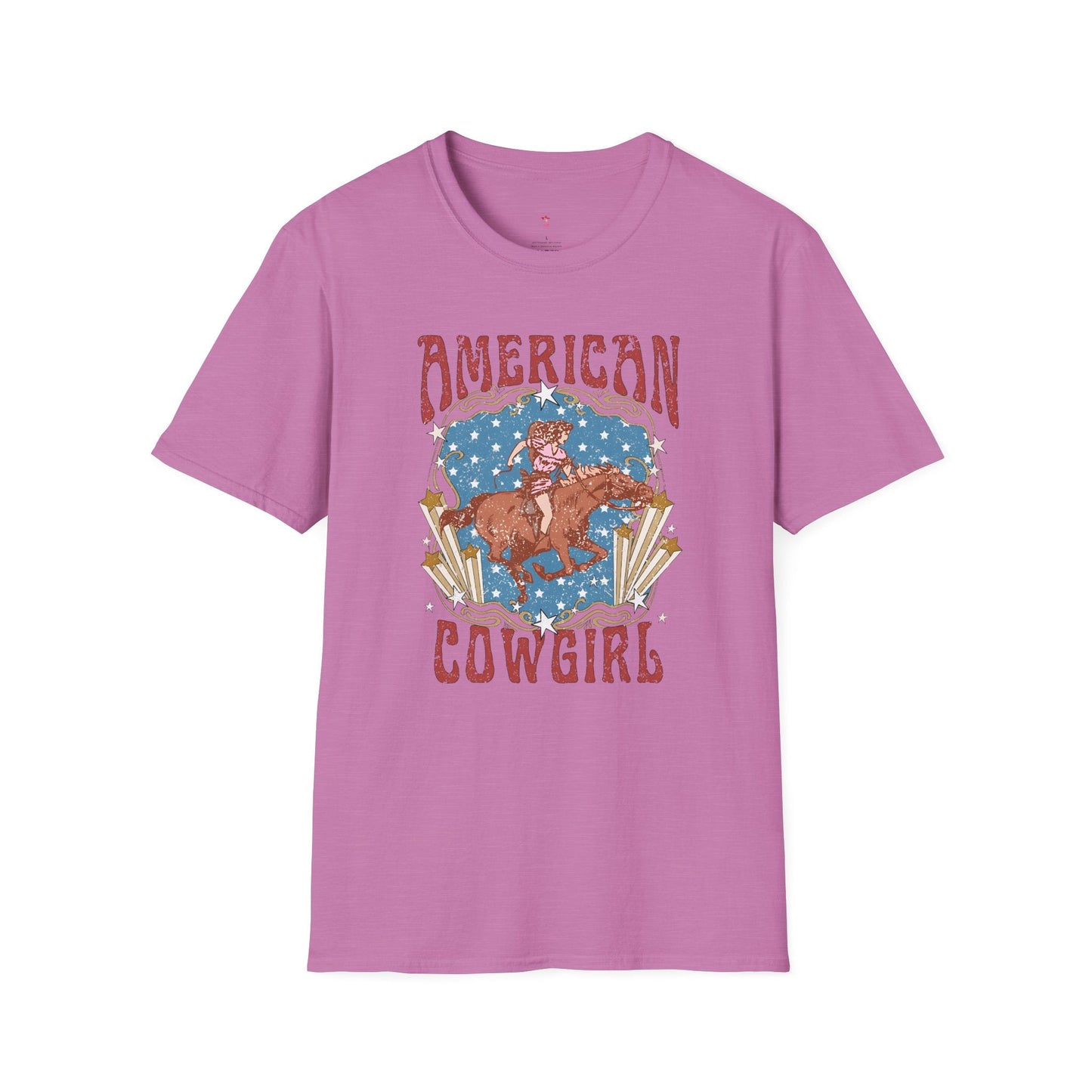 American Cowgirl Tee, 4th of July, Western, Softstyle T-Shirt - SmorgeousByGina