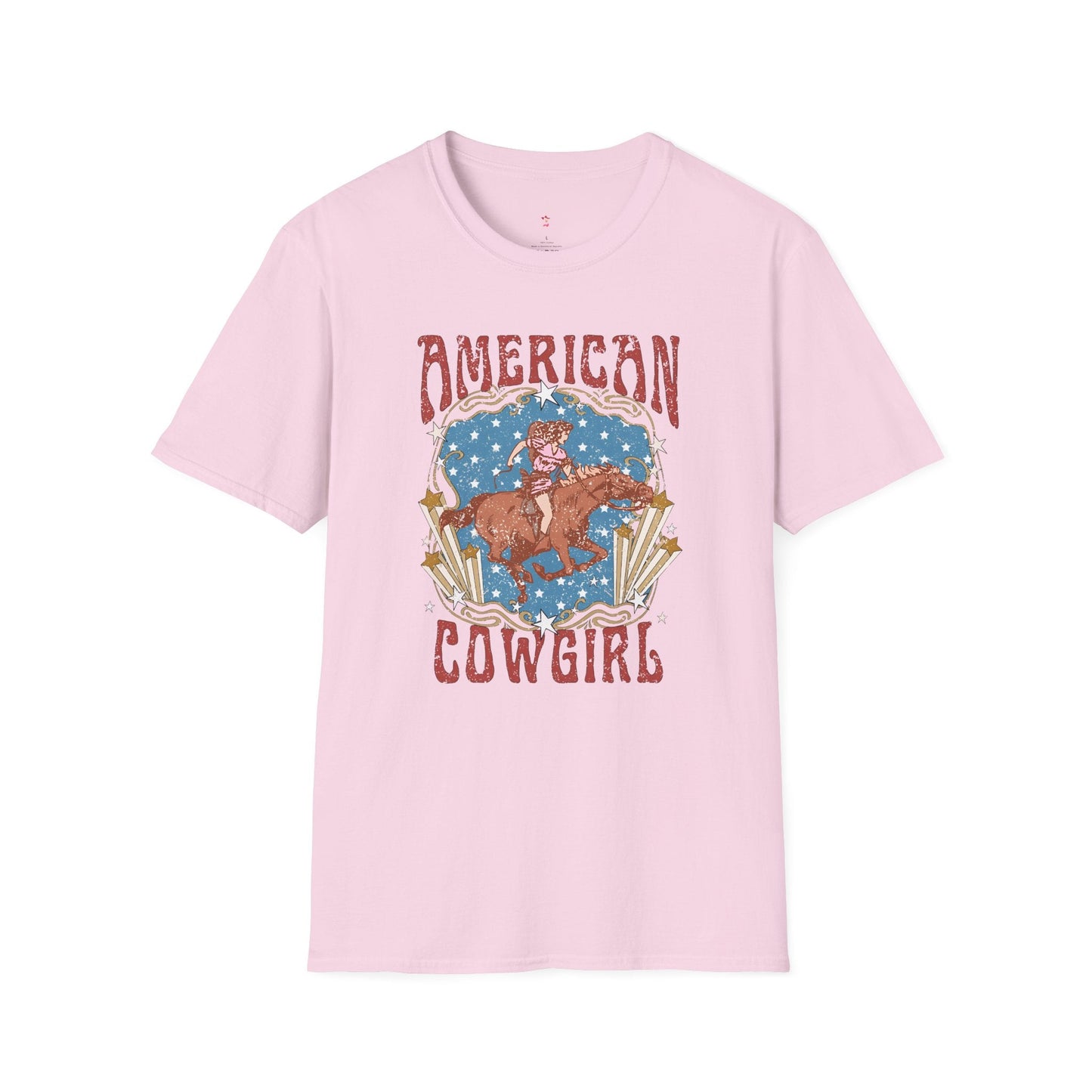 American Cowgirl Tee, 4th of July, Western, Softstyle T-Shirt - SmorgeousByGina