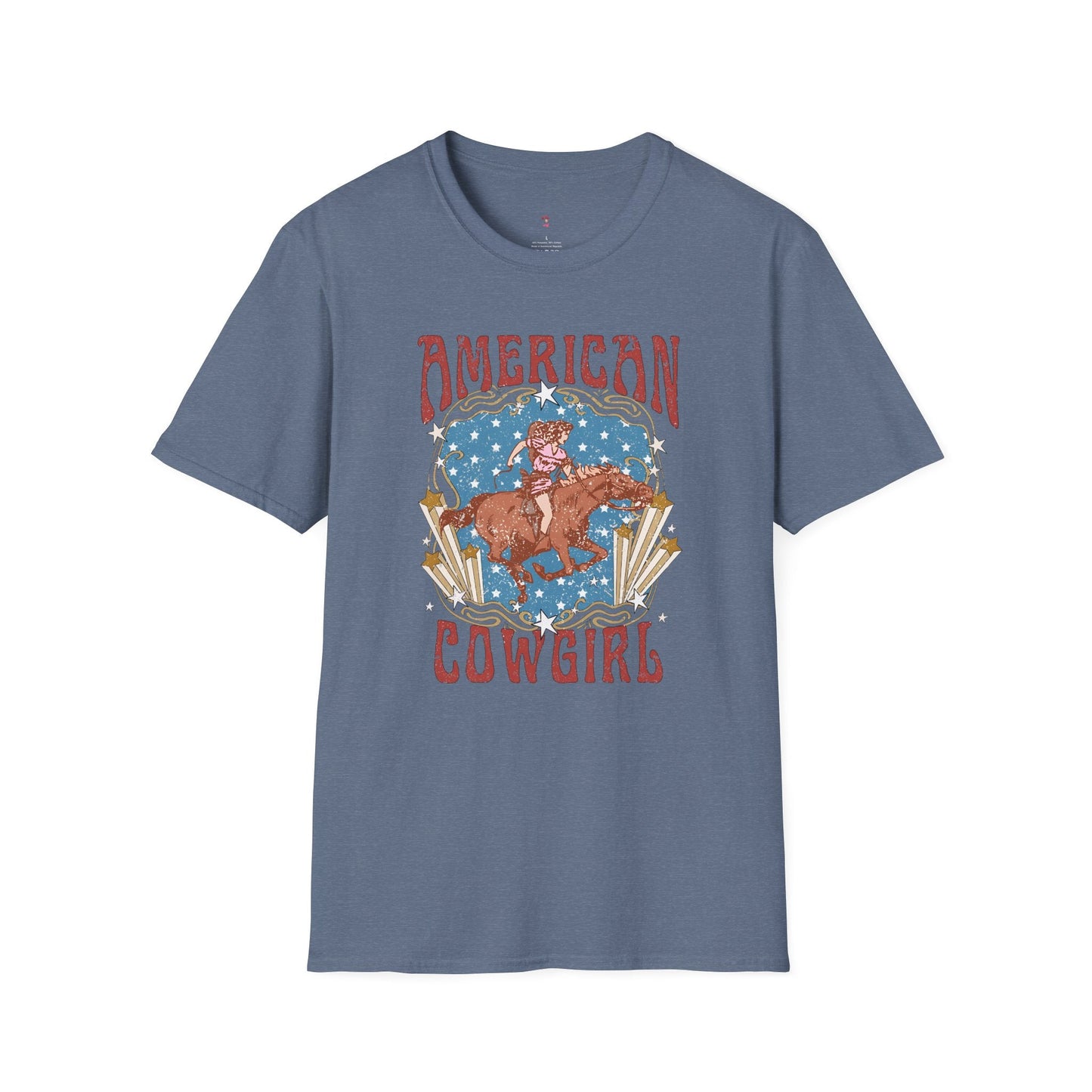 American Cowgirl Tee, 4th of July, Western, Softstyle T-Shirt - SmorgeousByGina