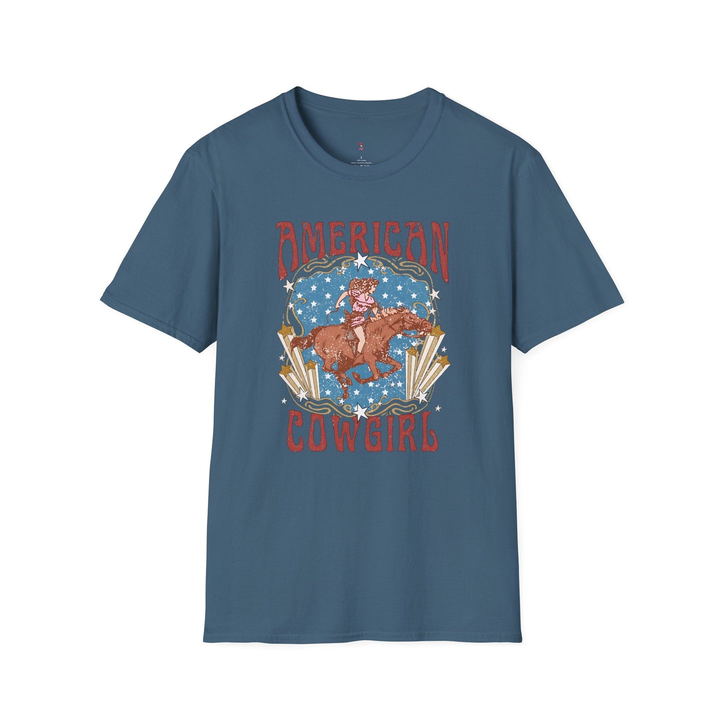 American Cowgirl Tee, 4th of July, Western, Softstyle T-Shirt - SmorgeousByGina