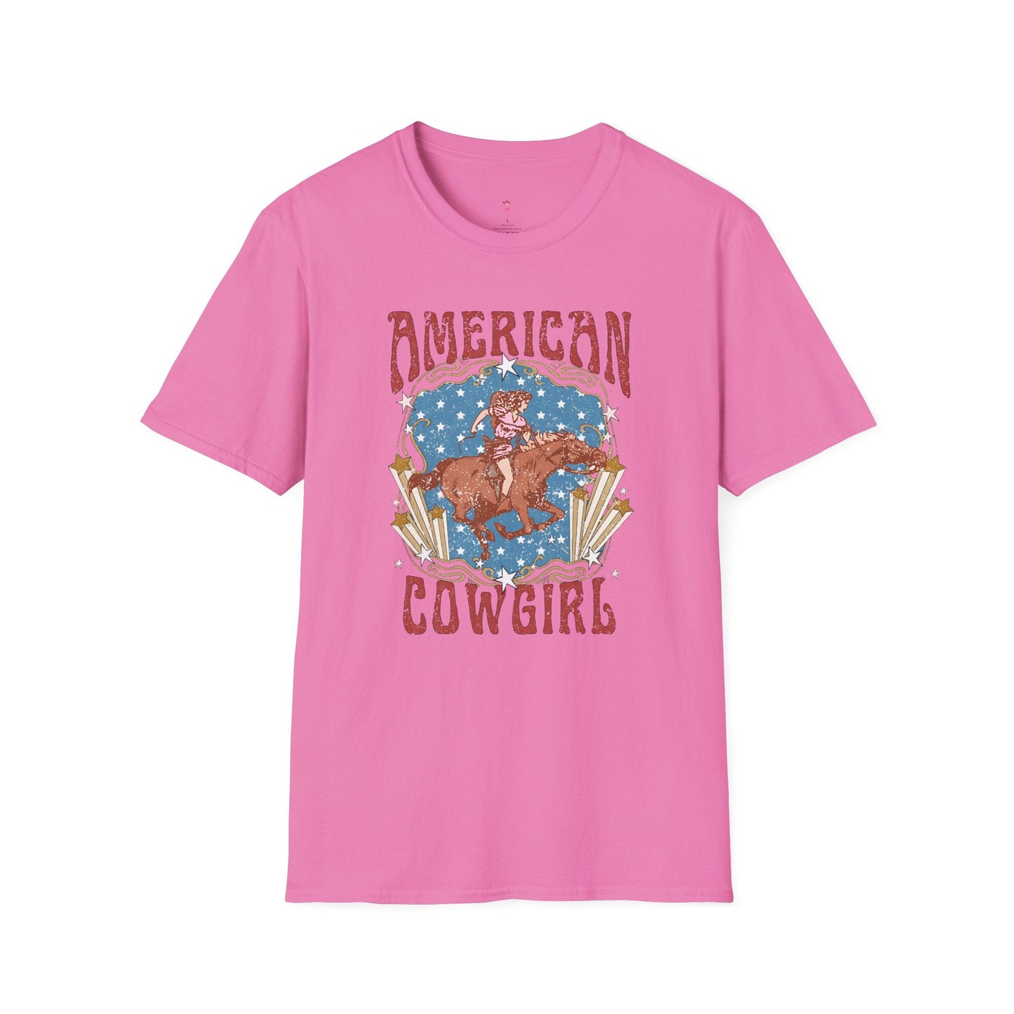 American Cowgirl Tee, 4th of July, Western, Softstyle T-Shirt - SmorgeousByGina