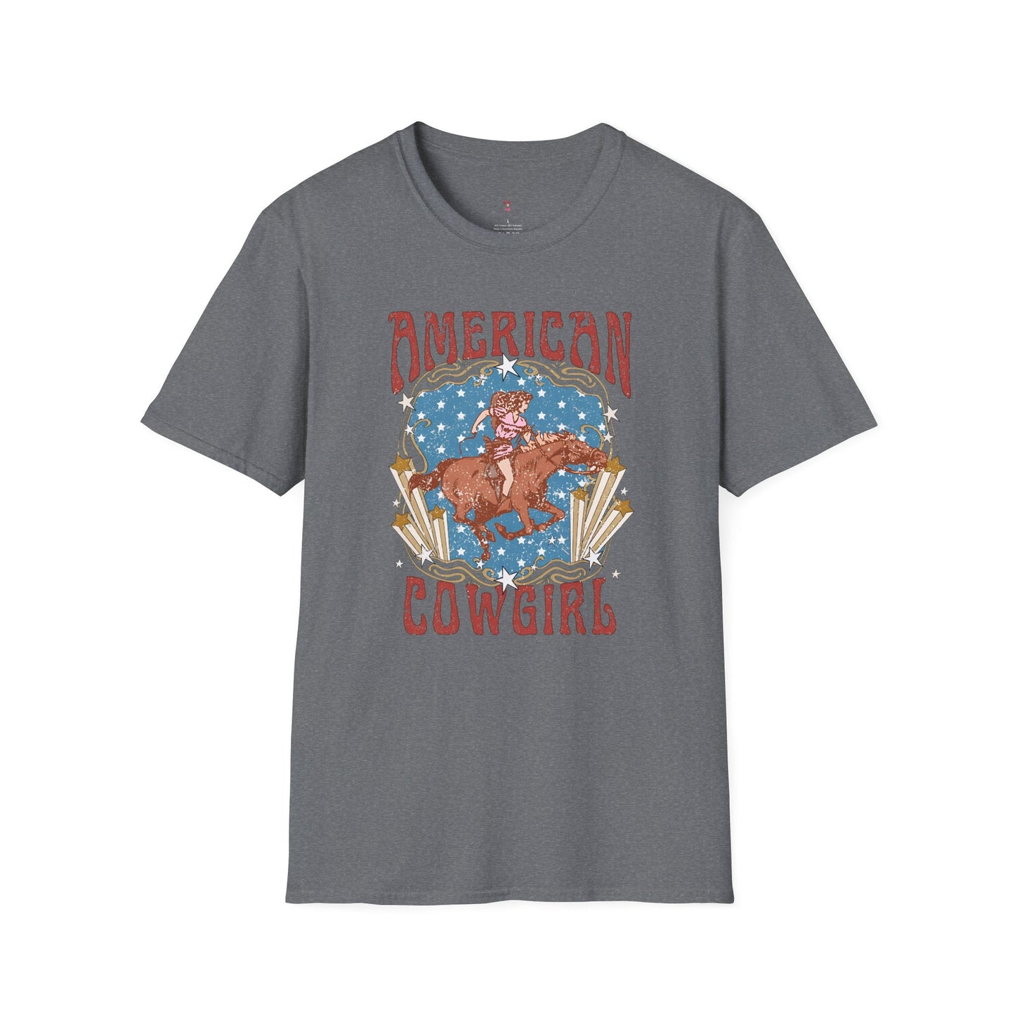 American Cowgirl Tee, 4th of July, Western, Softstyle T-Shirt - SmorgeousByGina