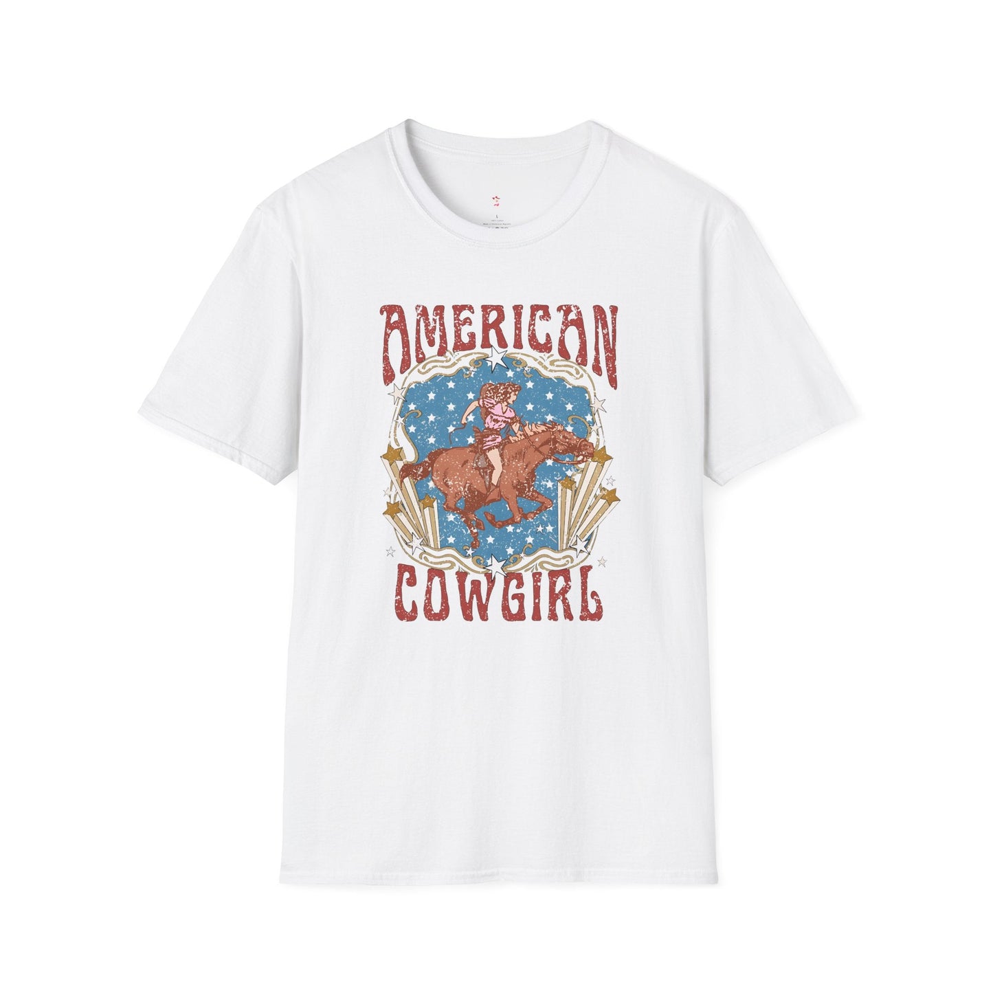 American Cowgirl Tee, 4th of July, Western, Softstyle T-Shirt - SmorgeousByGina