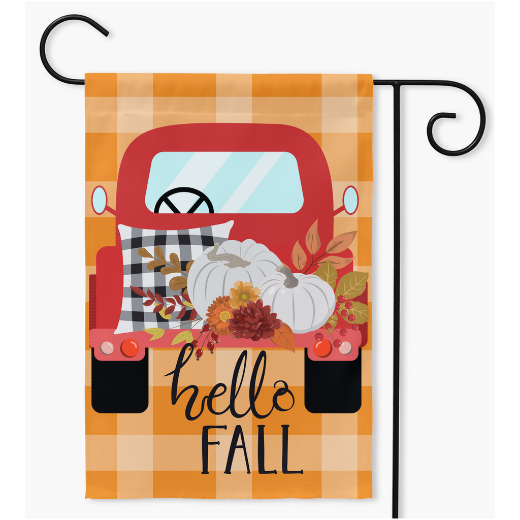 Hello Fall Yard Flags