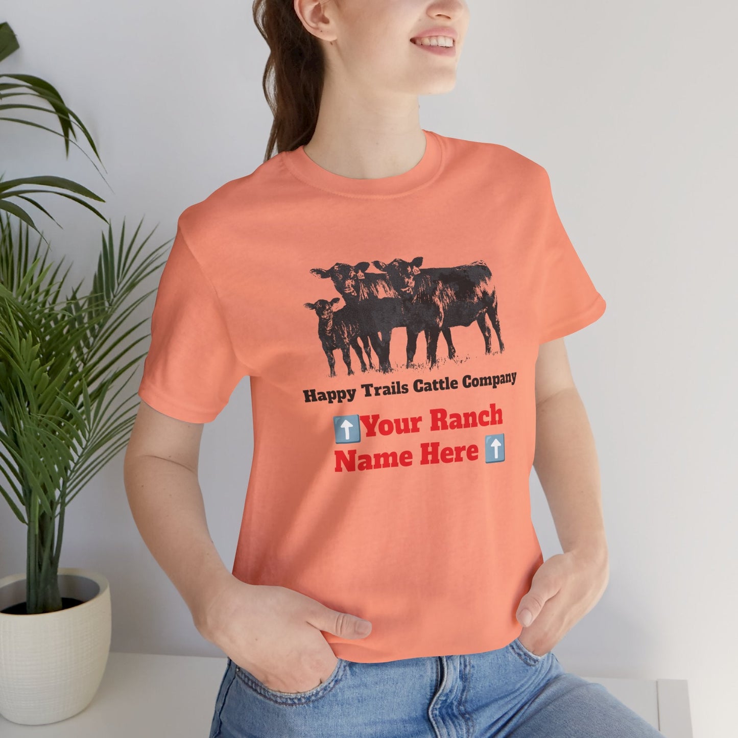 Beef, Cattle, Personalized, Ranch Shirt, Farm Tee, Jersey Short Sleeve Tee - SmorgeousByGina