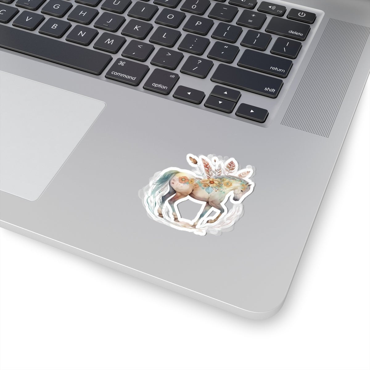 Boho Horse, Floral and Feathers Kiss-Cut Stickers - SmorgeousByGina