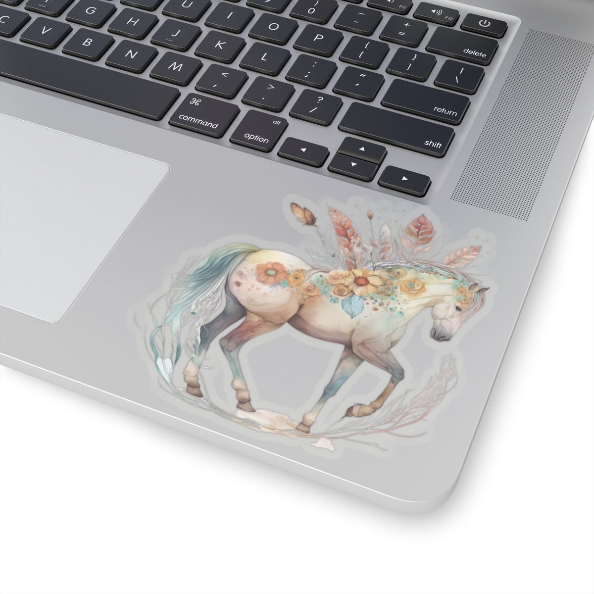 Boho Horse, Floral and Feathers Kiss-Cut Stickers - SmorgeousByGina