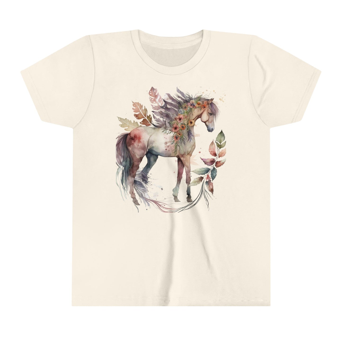 Boho Horse, Youth Short Sleeve Tee, Horse Tee - SmorgeousByGina