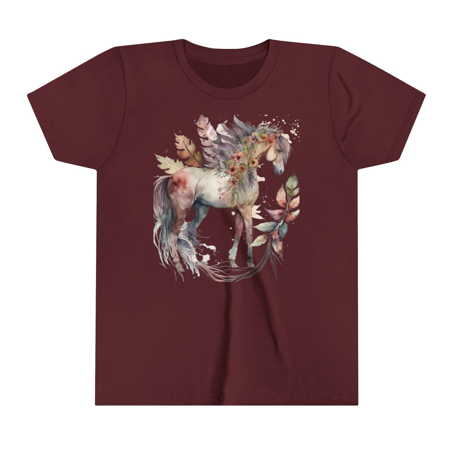 Boho Horse, Youth Short Sleeve Tee, Horse Tee - SmorgeousByGina