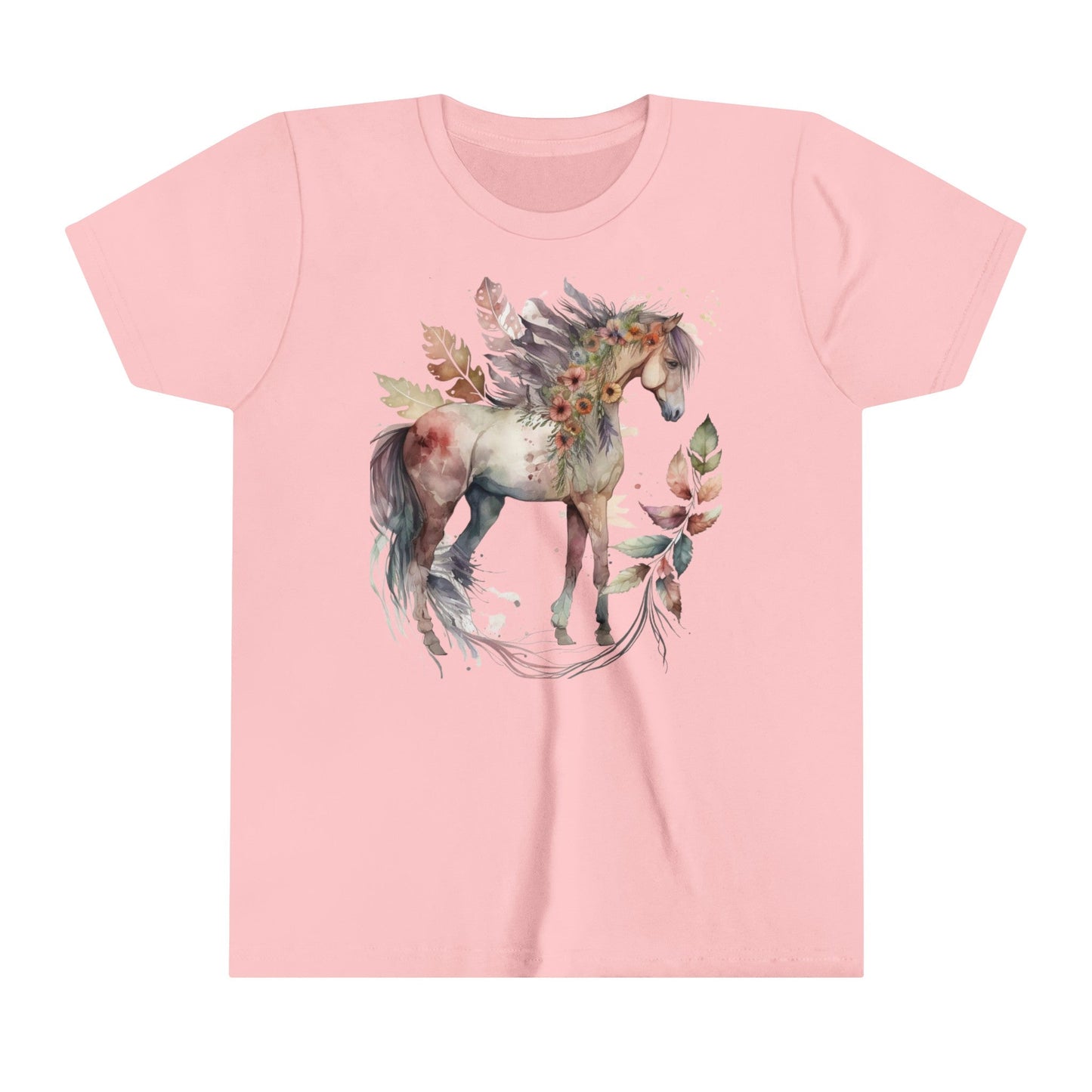 Boho Horse, Youth Short Sleeve Tee, Horse Tee - SmorgeousByGina