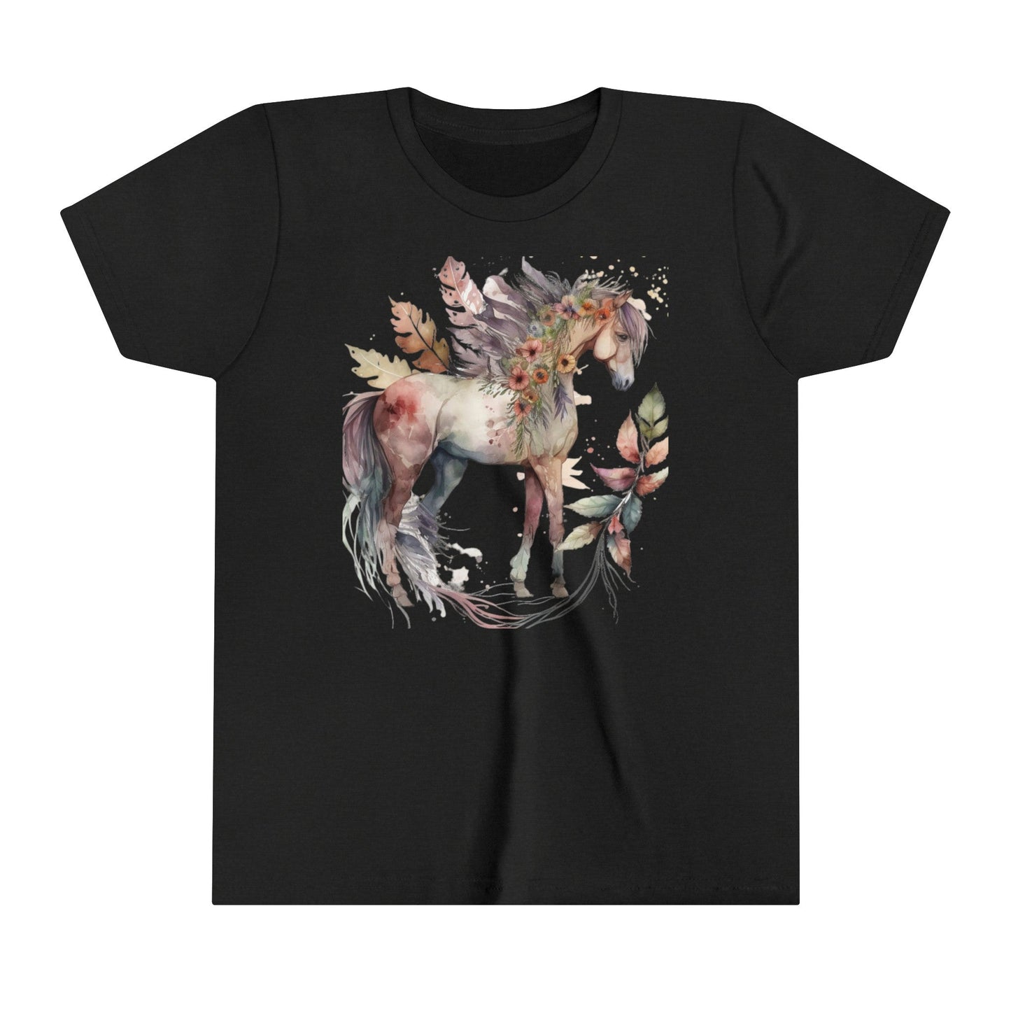 Boho Horse, Youth Short Sleeve Tee, Horse Tee - SmorgeousByGina