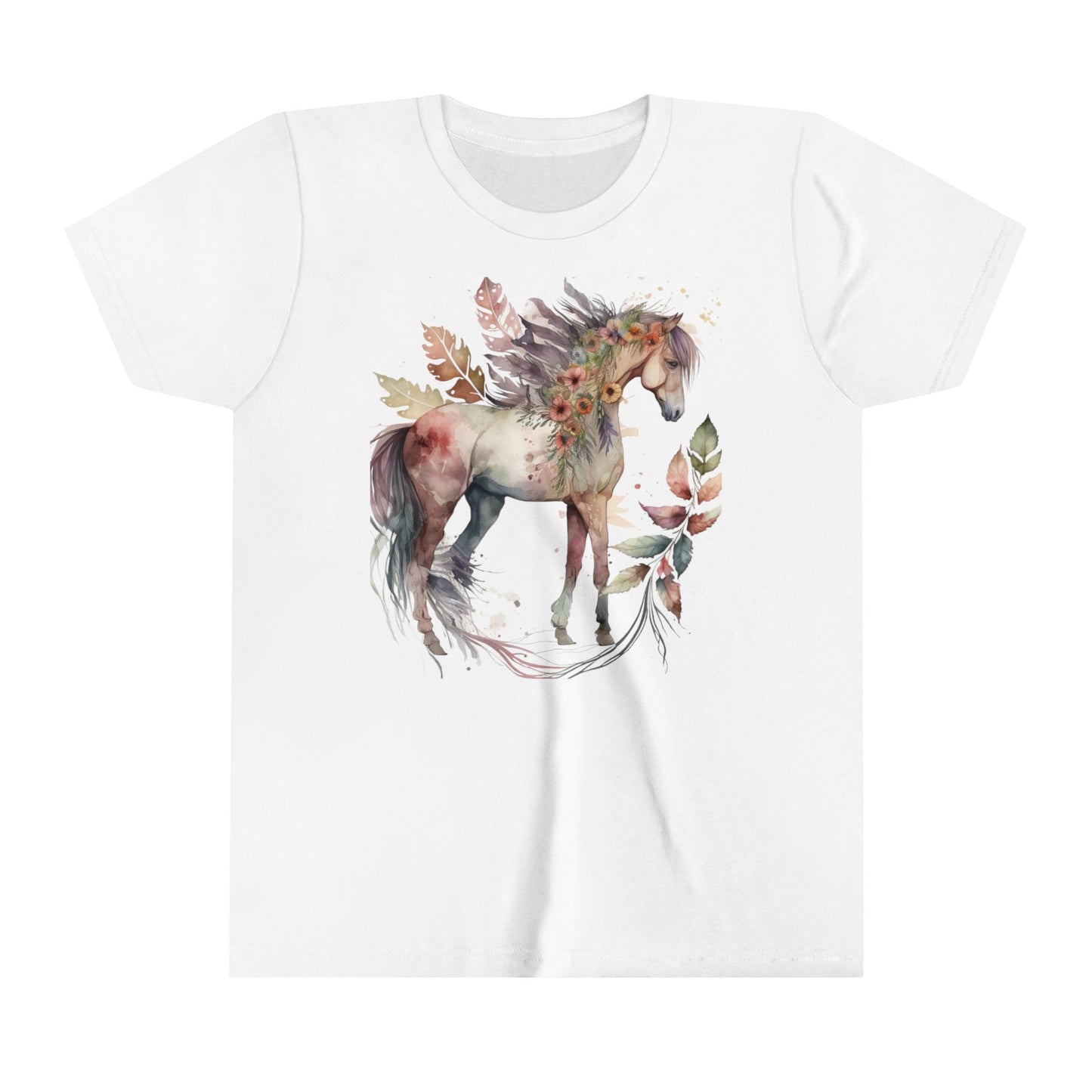 Boho Horse, Youth Short Sleeve Tee, Horse Tee - SmorgeousByGina