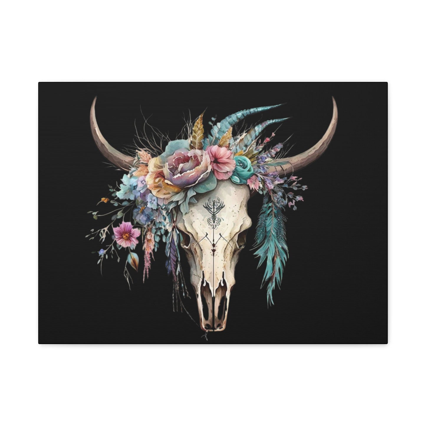 Boho Longhorn Canvas - SmorgeousByGina