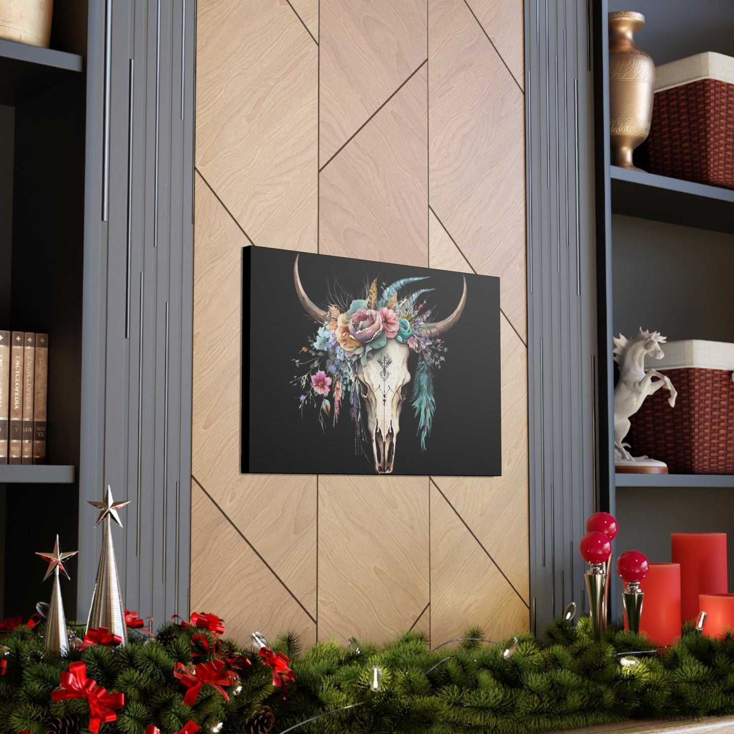 Boho Longhorn Canvas - SmorgeousByGina