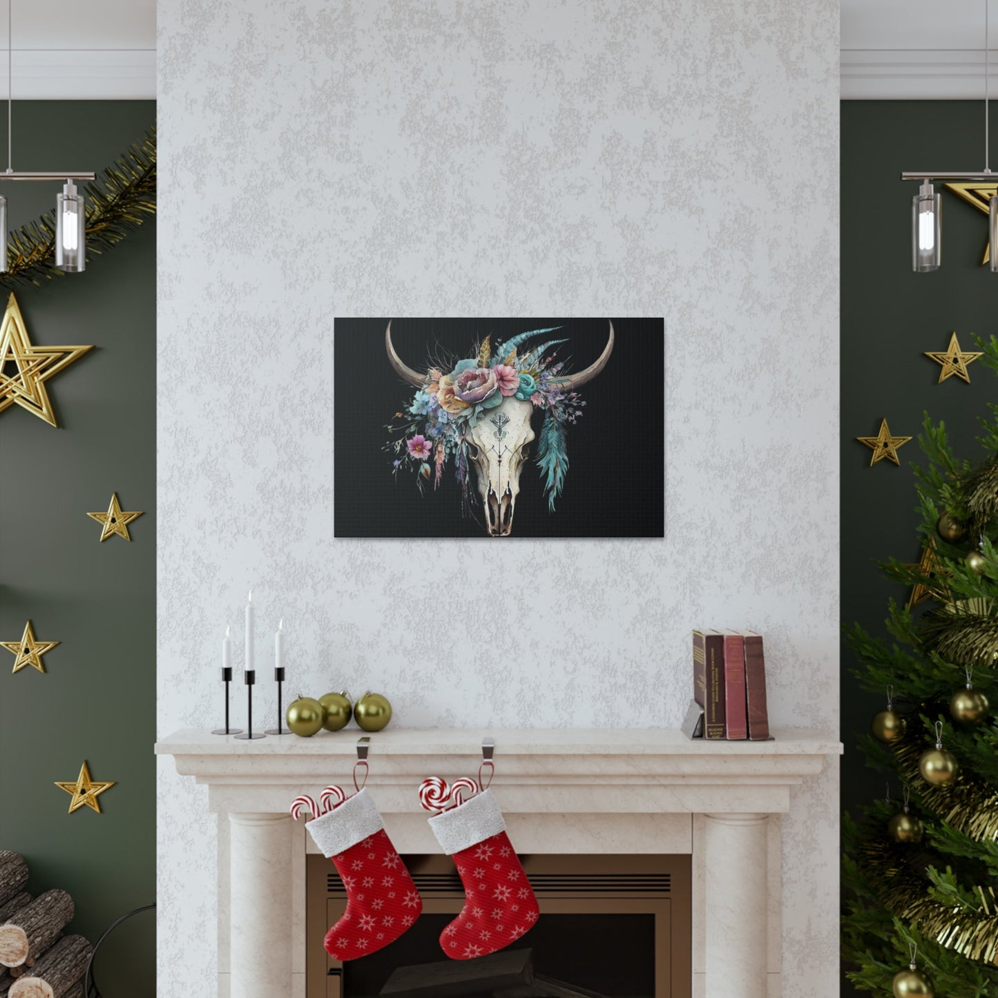 Boho Longhorn Canvas - SmorgeousByGina