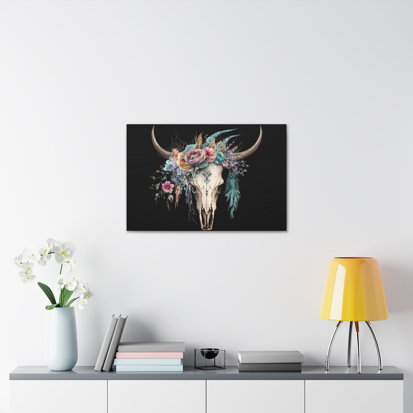 Boho Longhorn Canvas - SmorgeousByGina