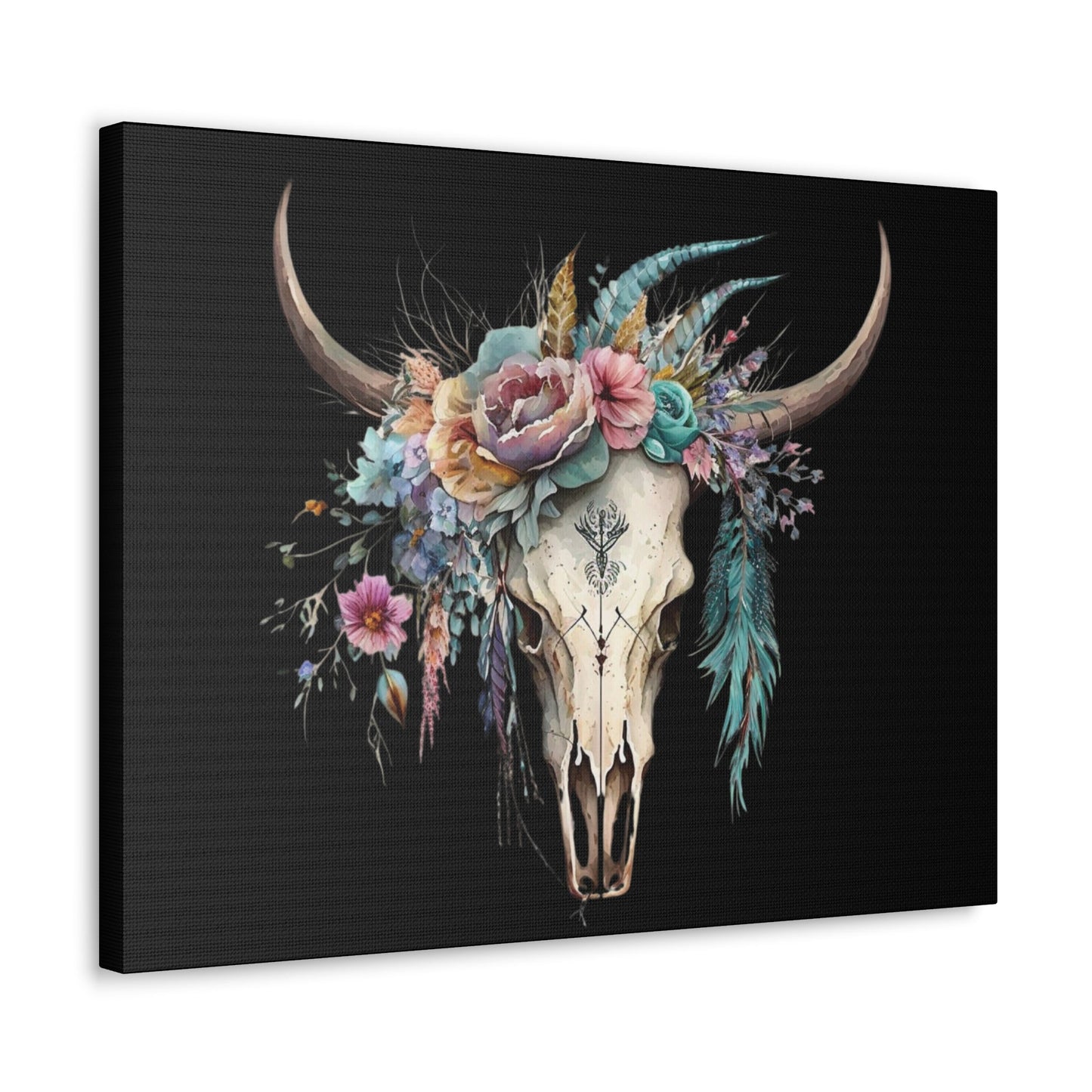 Boho Longhorn Canvas - SmorgeousByGina