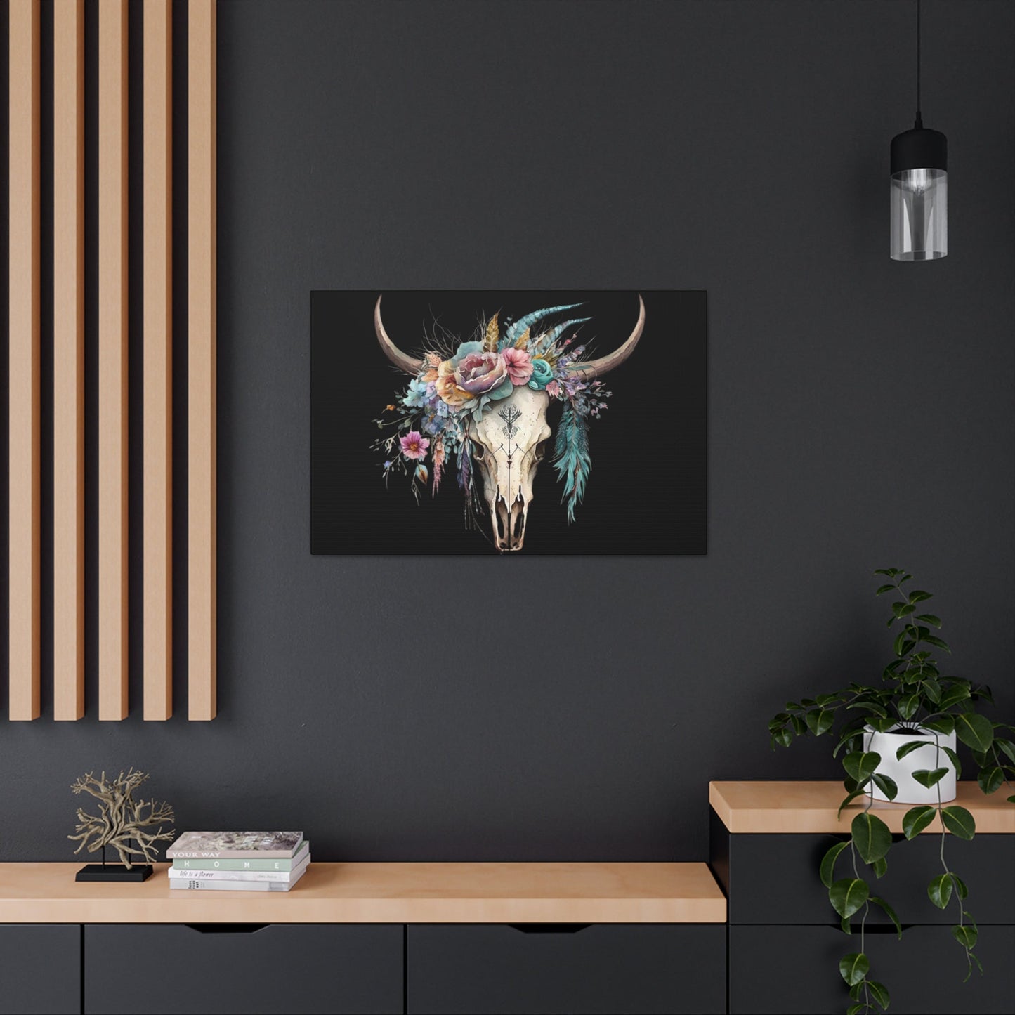 Boho Longhorn Canvas - SmorgeousByGina