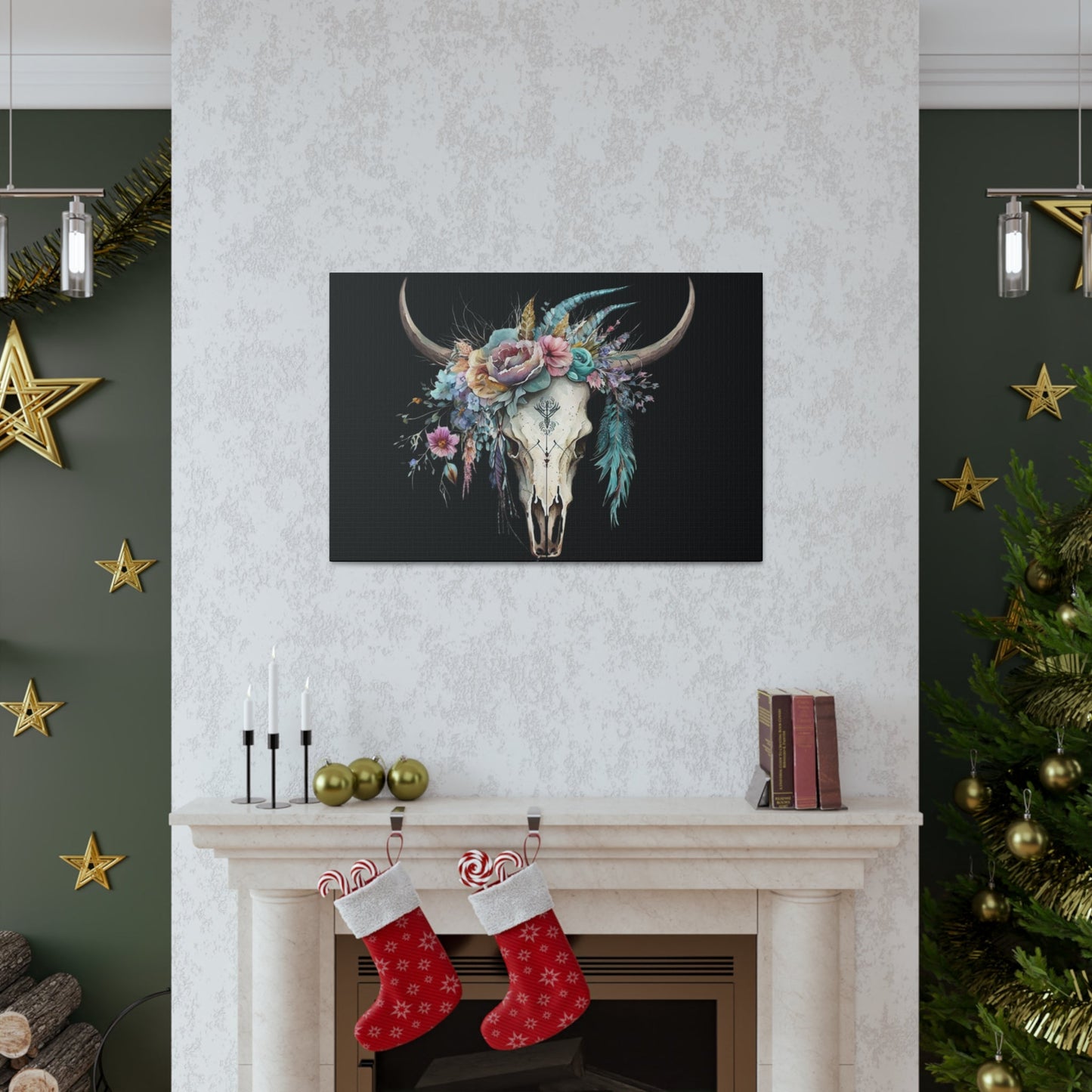 Boho Longhorn Canvas - SmorgeousByGina