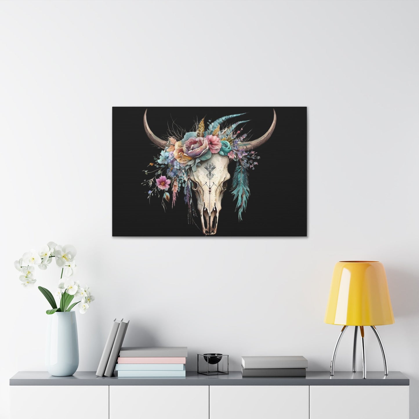 Boho Longhorn Canvas - SmorgeousByGina