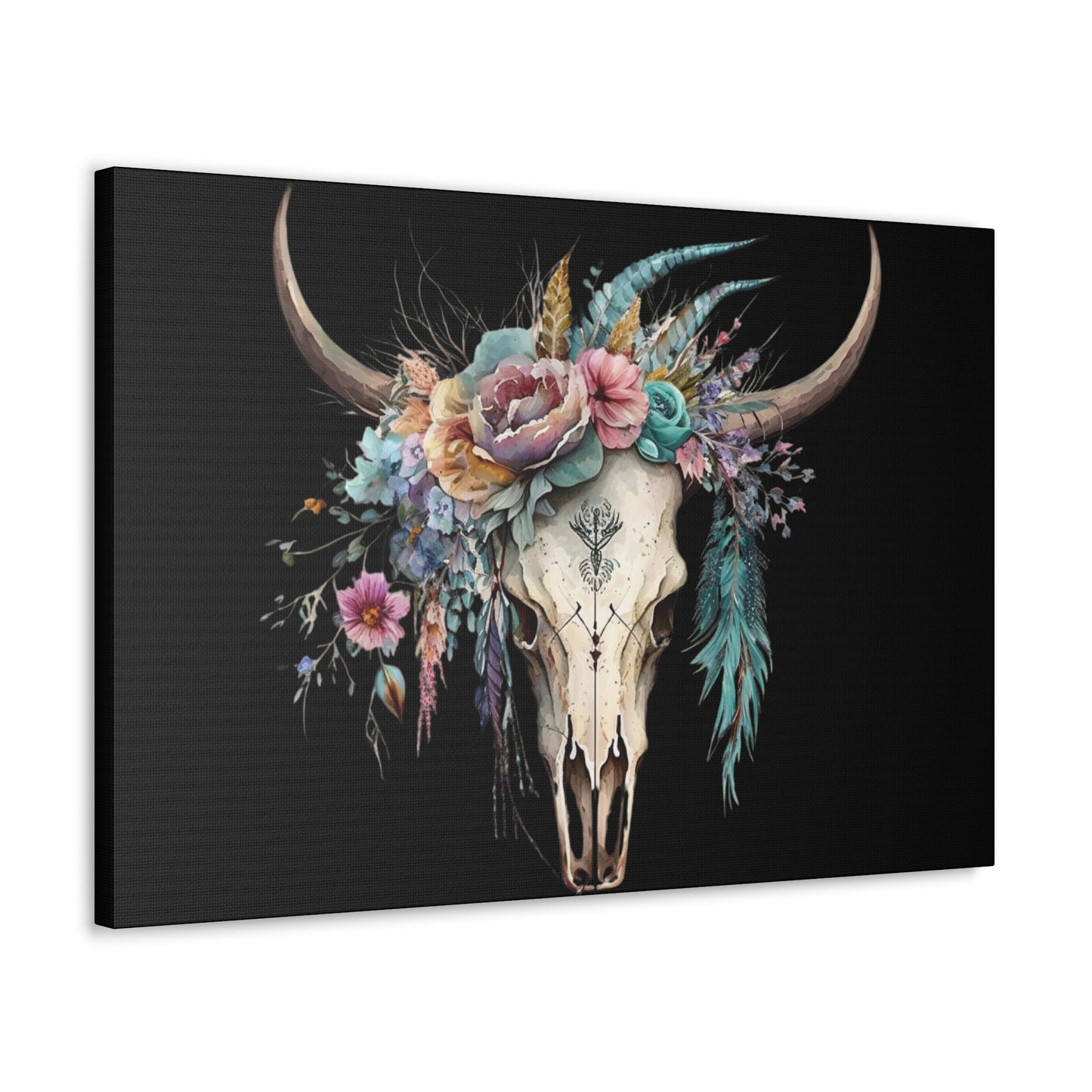 Boho Longhorn Canvas - SmorgeousByGina