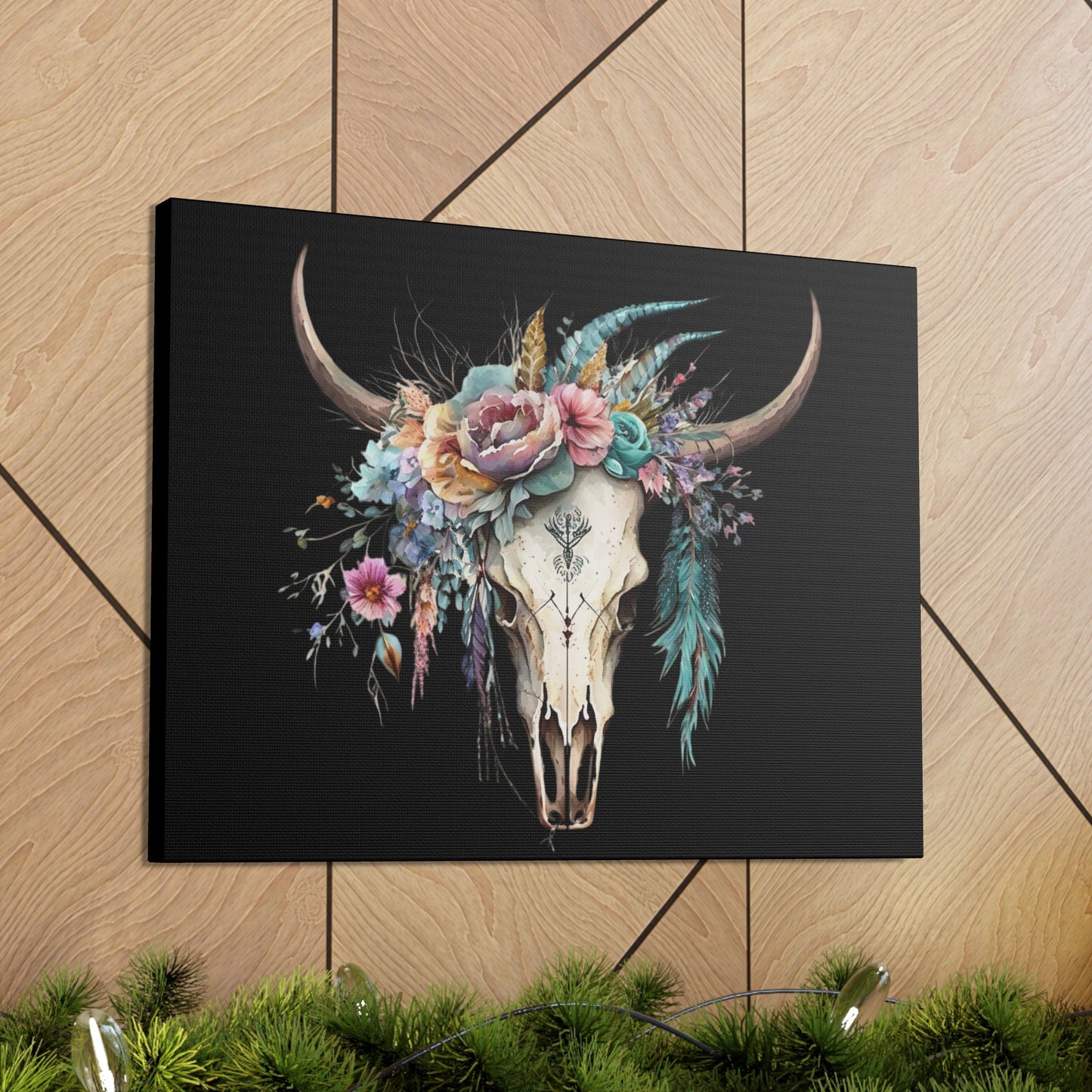 Boho Longhorn Canvas - SmorgeousByGina