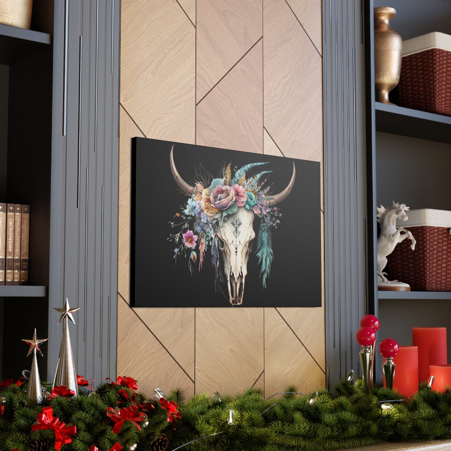 Boho Longhorn Canvas - SmorgeousByGina