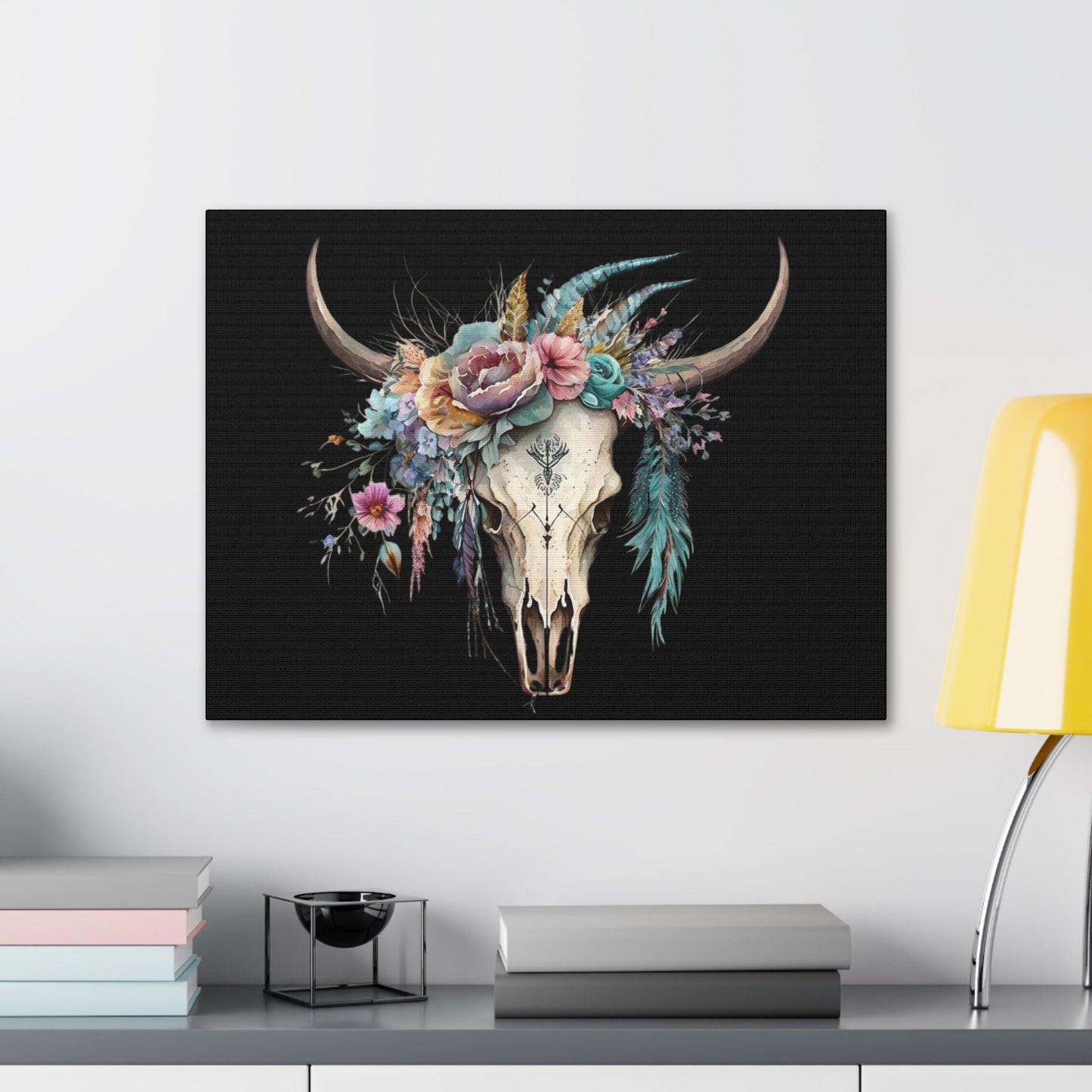 Boho Longhorn Canvas - SmorgeousByGina
