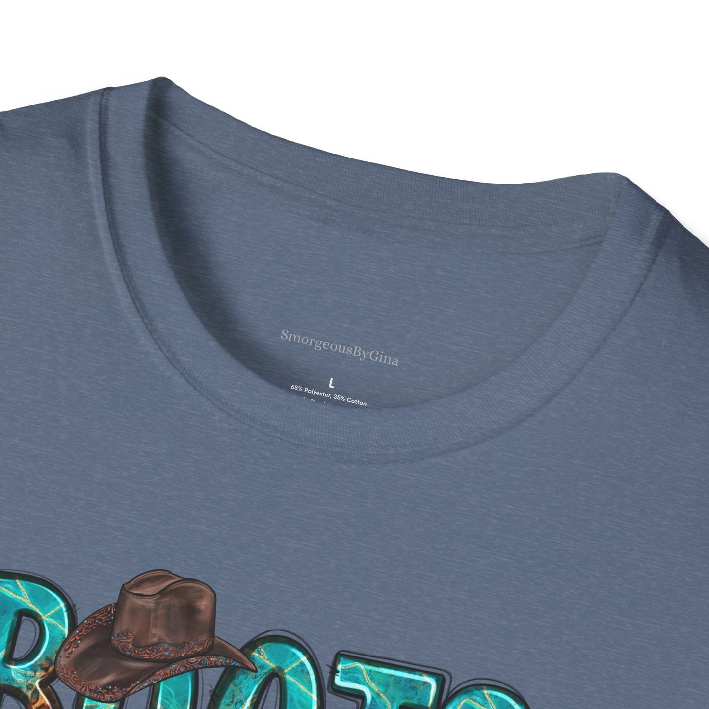 Boots and Bling, Cowgirl Shirt, Turquoise and Leopard Shirt, Rodeo Tee, Softstyle T-Shirt - SmorgeousByGina