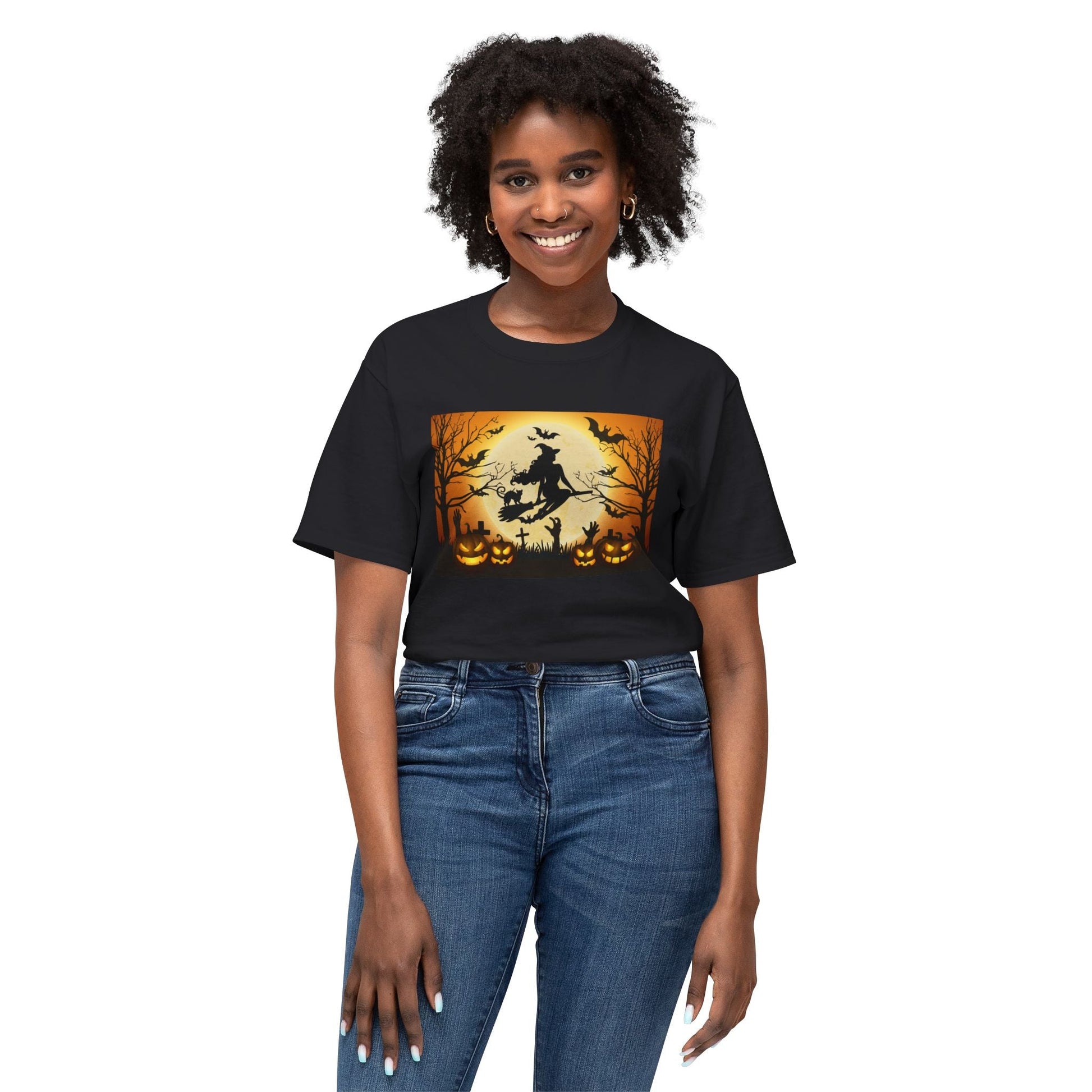 Broomstick Halloween Unisex HD Cotton™ T-shirt - SmorgeousByGina