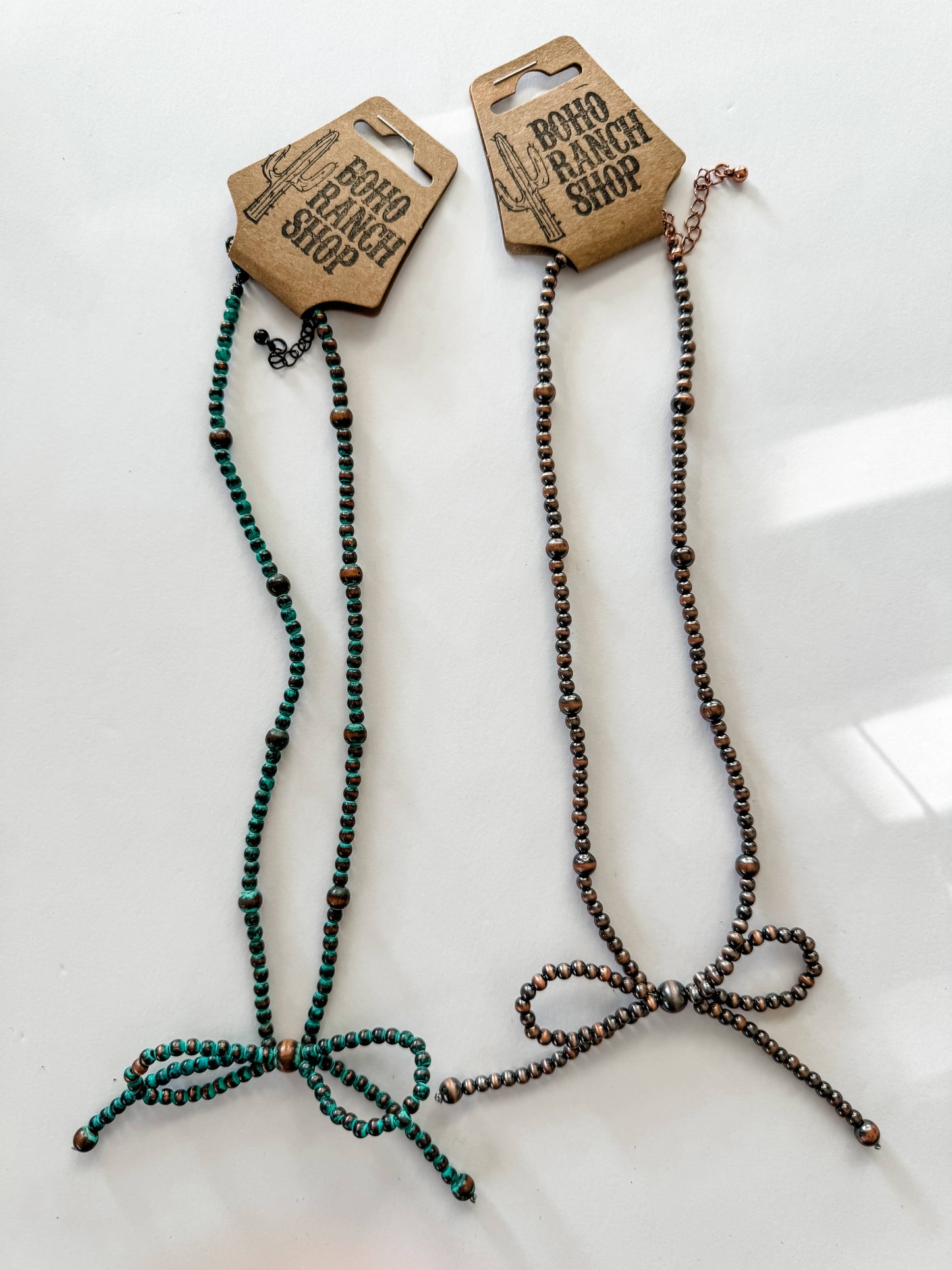Faux Pearl Bow Coquette Necklace