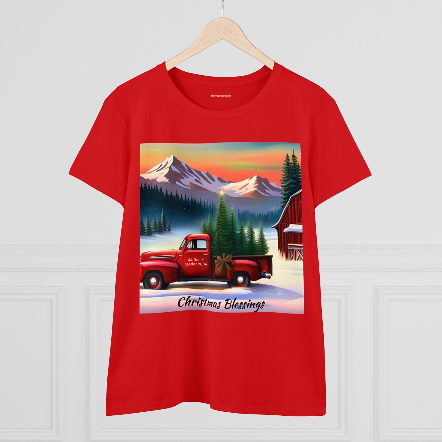 Christmas Blessings Women's Midweight Cotton Tee - SmorgeousByGina