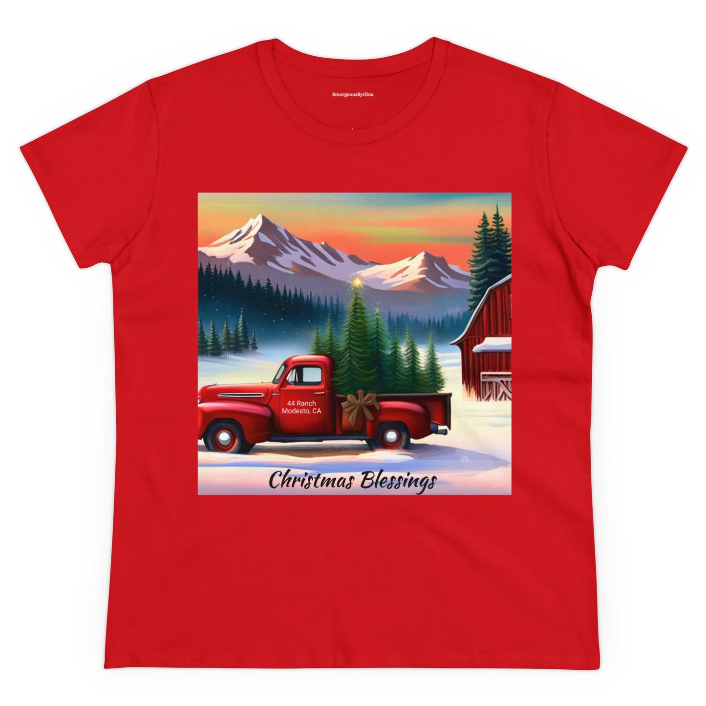 Christmas Blessings Women's Midweight Cotton Tee - SmorgeousByGina