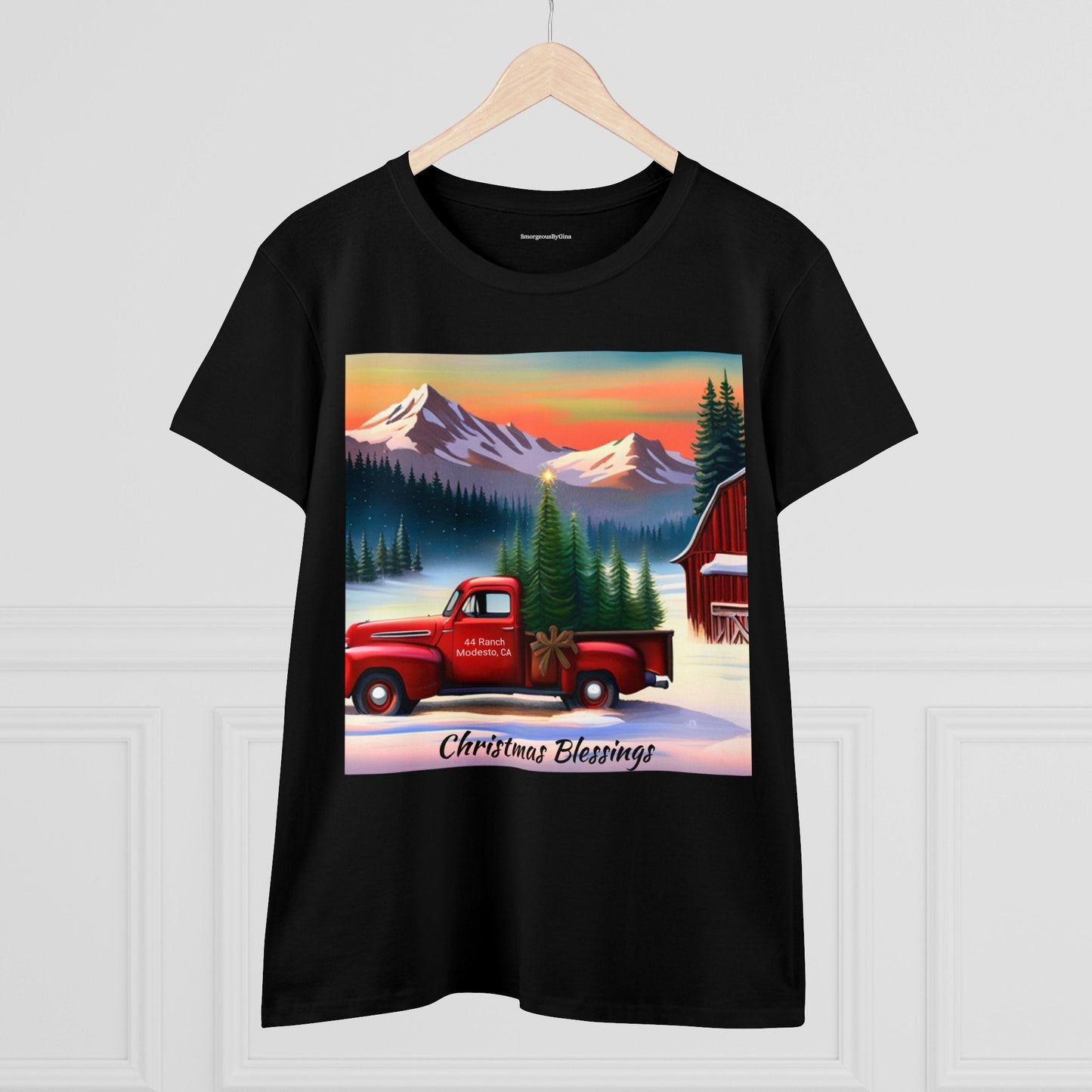 Christmas Blessings Women's Midweight Cotton Tee - SmorgeousByGina