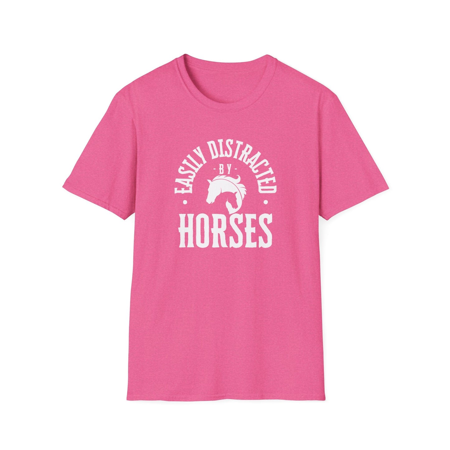Distracted by Horses, Ranch, Unisex Softstyle T - Shirt - SmorgeousByGina