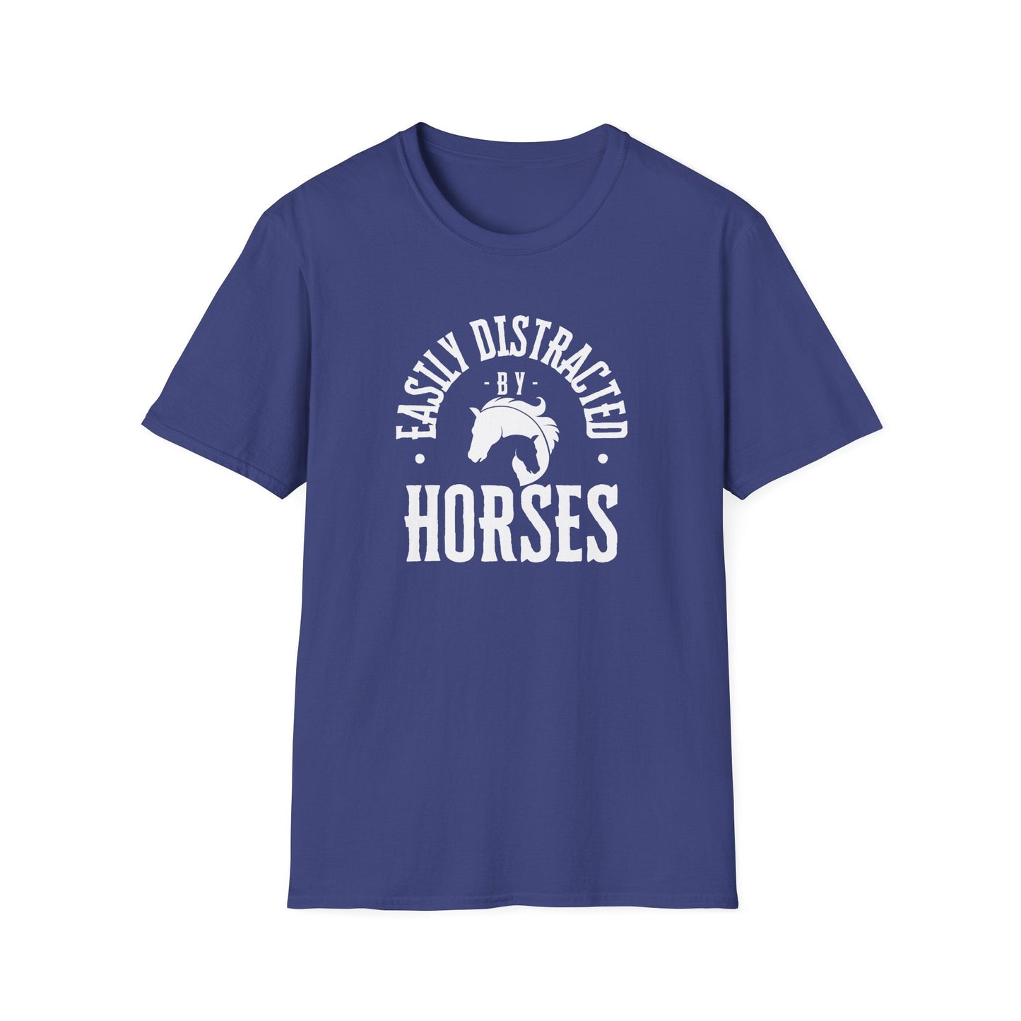 Distracted by Horses, Ranch, Unisex Softstyle T - Shirt - SmorgeousByGina