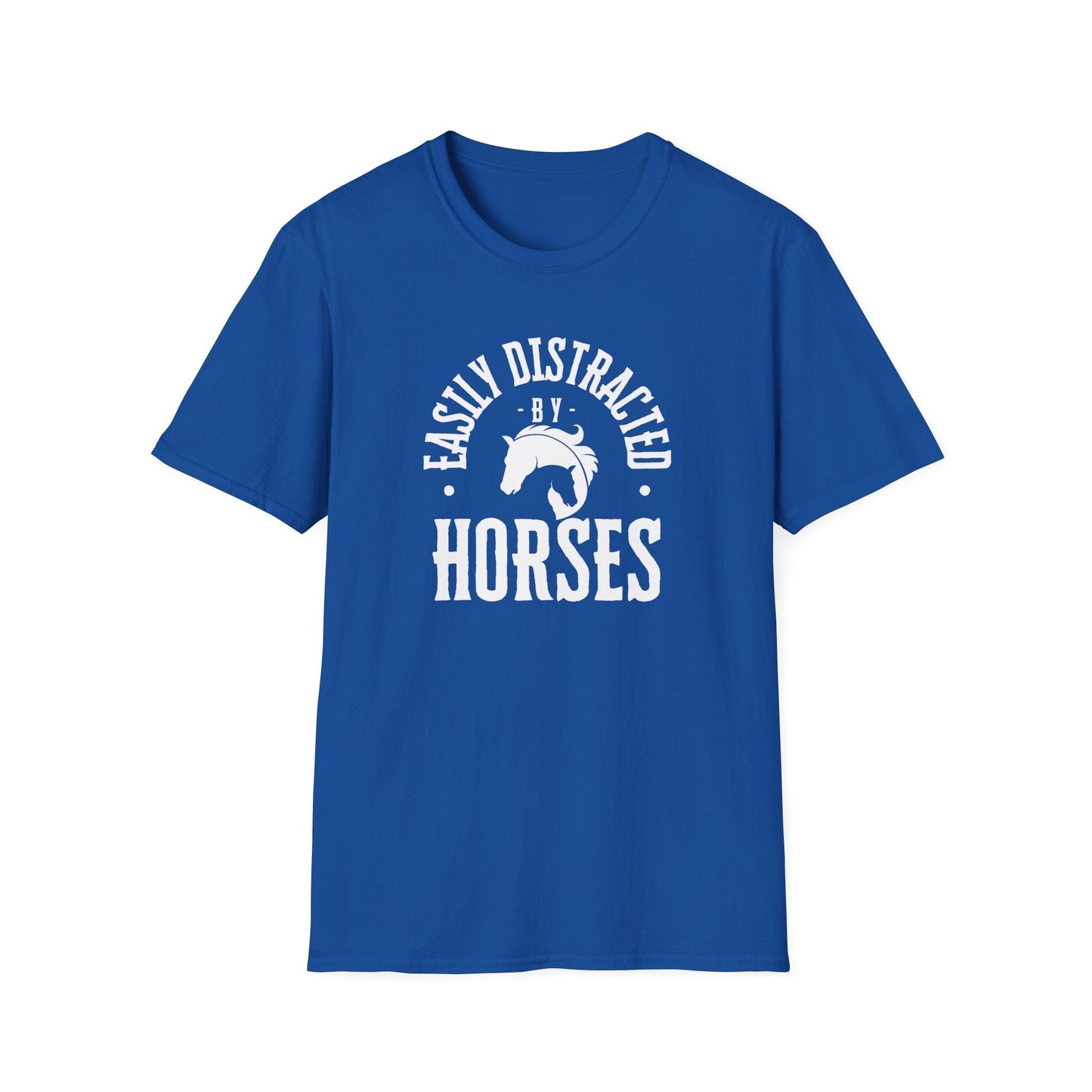 Distracted by Horses, Ranch, Unisex Softstyle T - Shirt - SmorgeousByGina