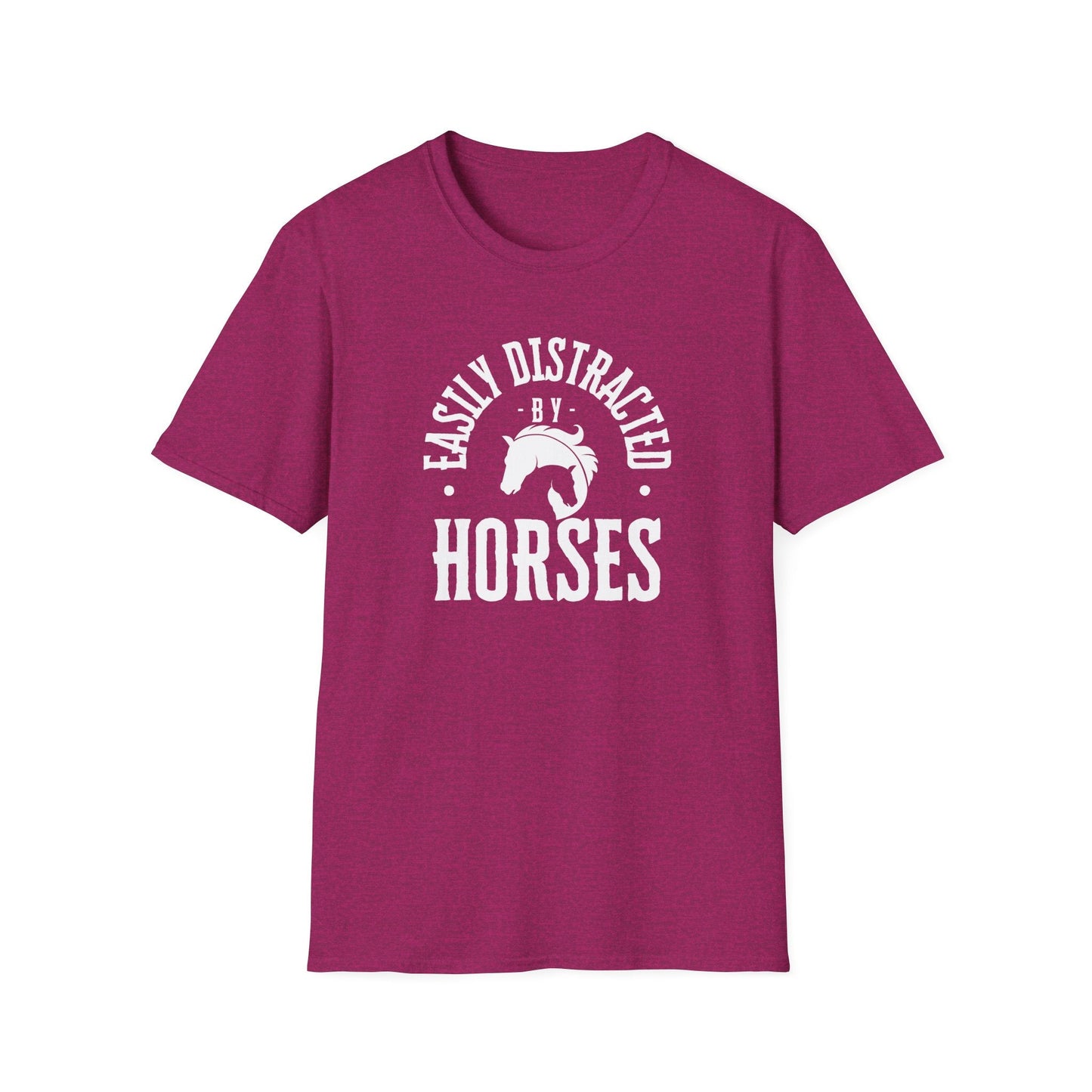 Distracted by Horses, Ranch, Unisex Softstyle T - Shirt - SmorgeousByGina