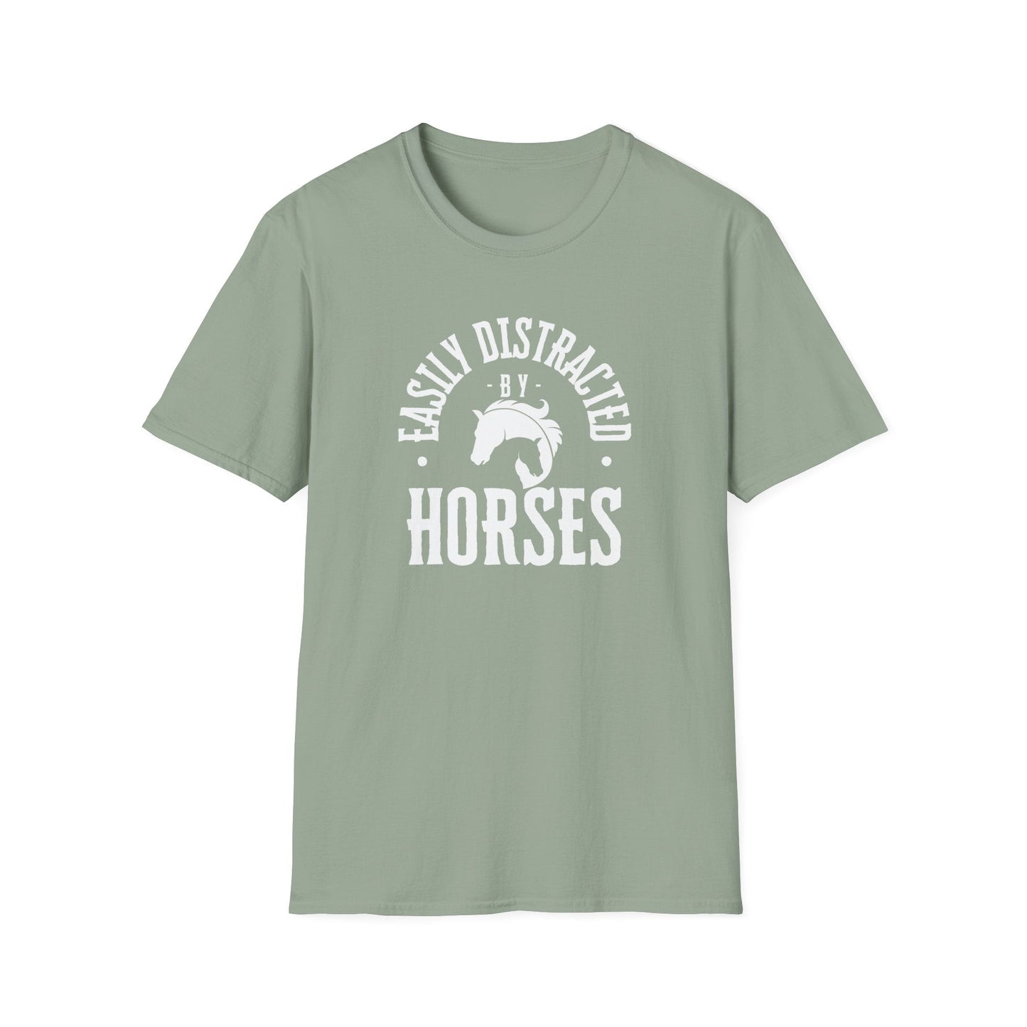 Distracted by Horses, Ranch, Unisex Softstyle T - Shirt - SmorgeousByGina