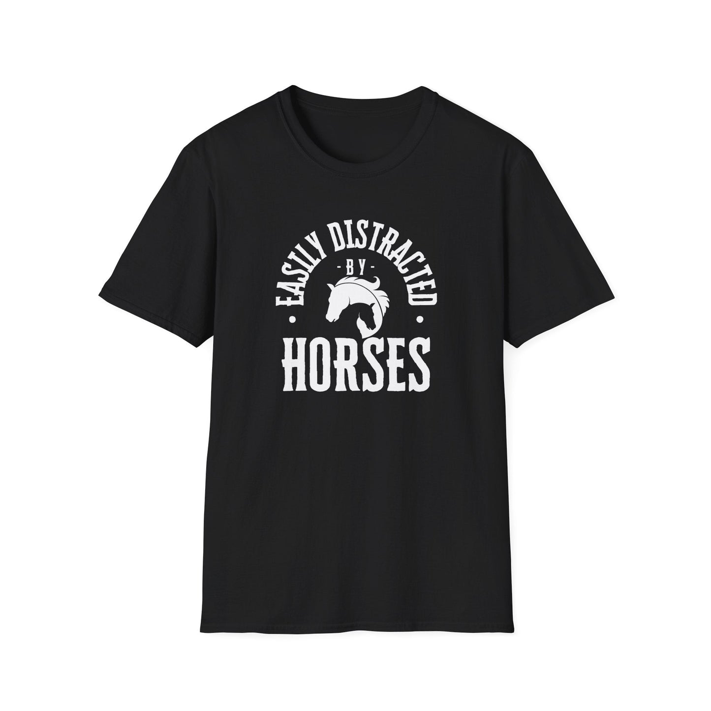 Distracted by Horses, Ranch, Unisex Softstyle T - Shirt - SmorgeousByGina