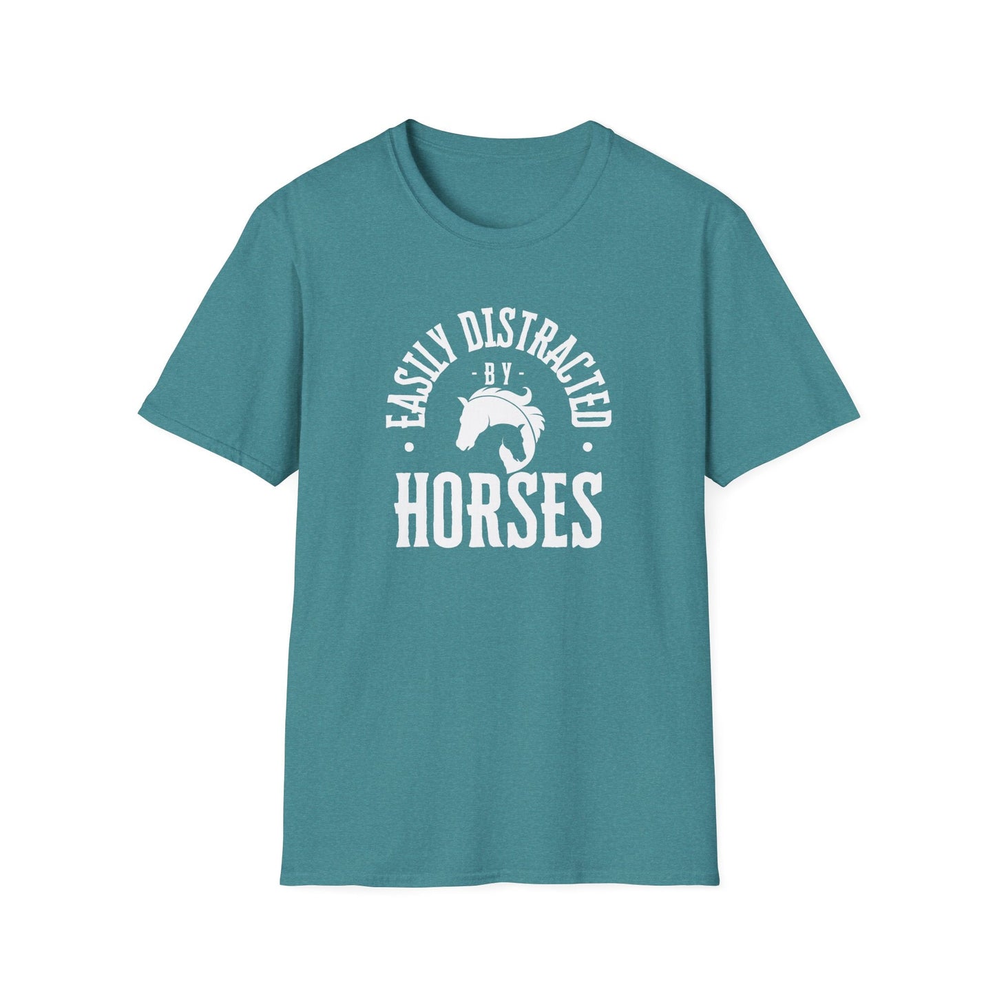 Distracted by Horses, Ranch, Unisex Softstyle T - Shirt - SmorgeousByGina