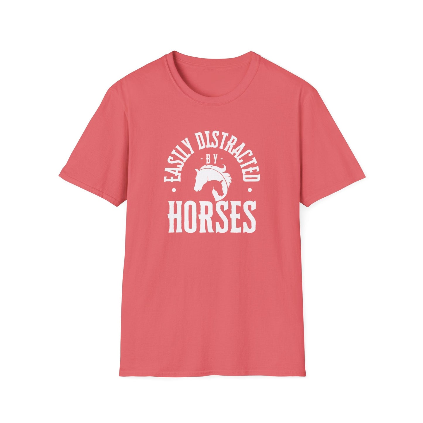 Distracted by Horses, Ranch, Unisex Softstyle T - Shirt - SmorgeousByGina