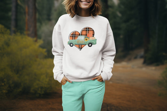 Fall Vintage Truck Unisex Heavy Blend™ Crewneck Sweatshirt - SmorgeousByGina