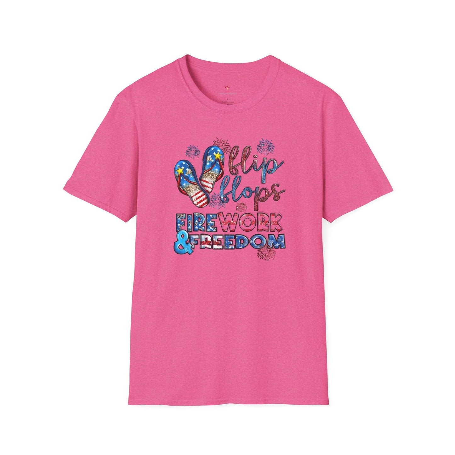 Flip Flops, Freedom, 4th of July, Softstyle T-Shirt - SmorgeousByGina