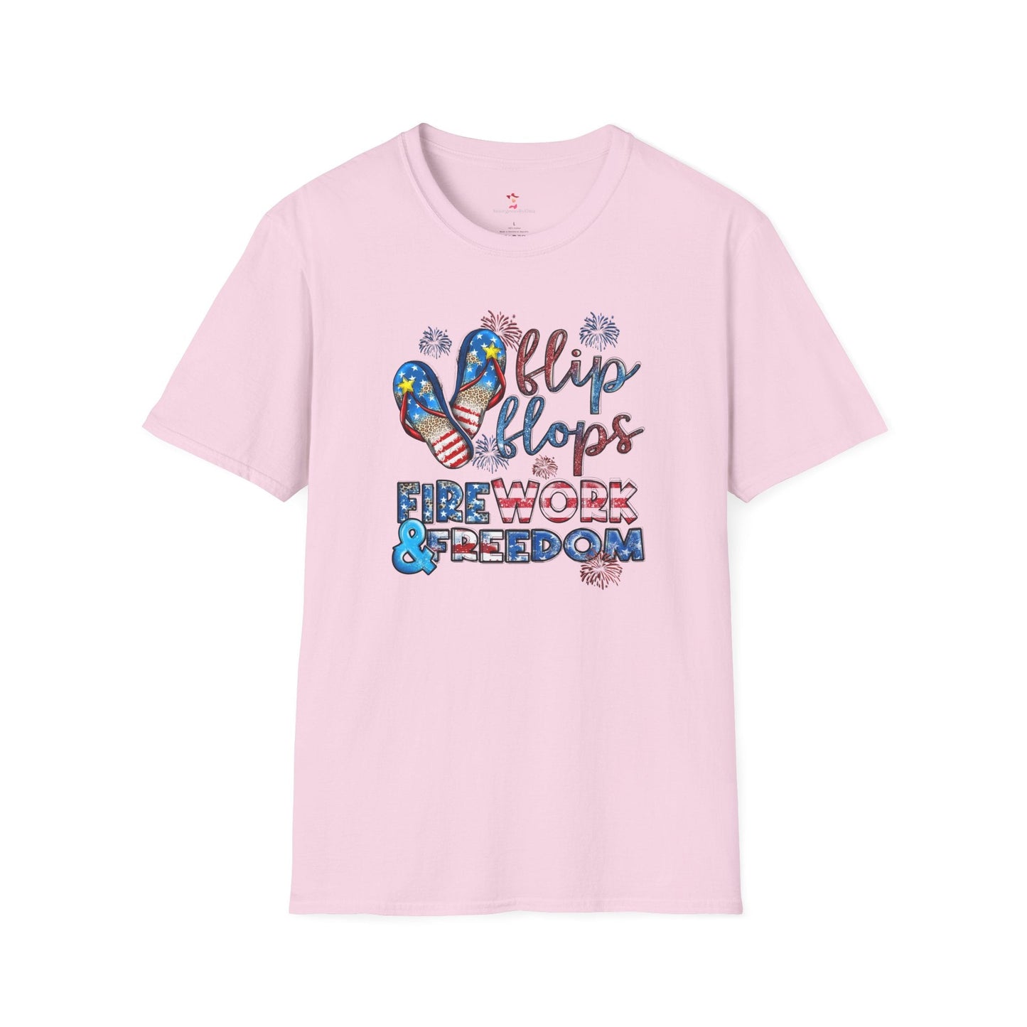 Flip Flops, Freedom, 4th of July, Softstyle T-Shirt - SmorgeousByGina