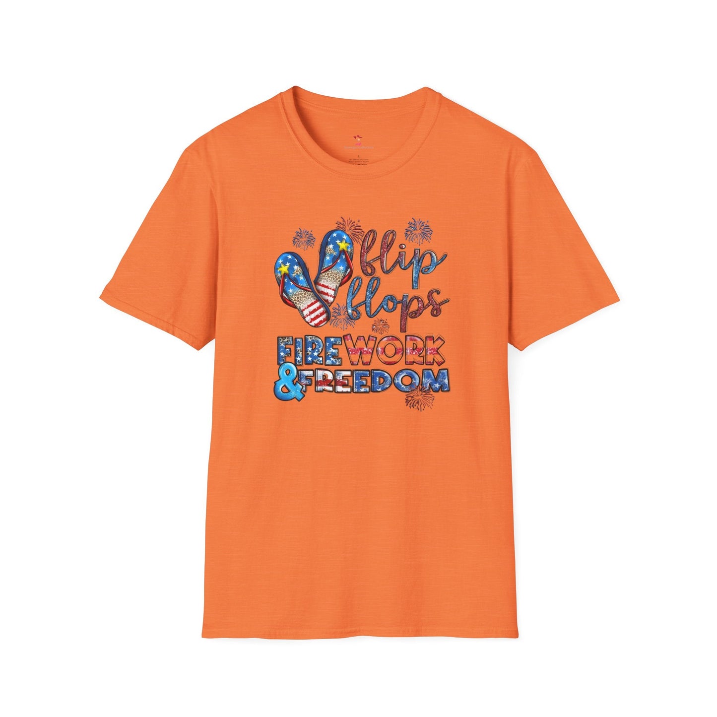 Flip Flops, Freedom, 4th of July, Softstyle T-Shirt - SmorgeousByGina