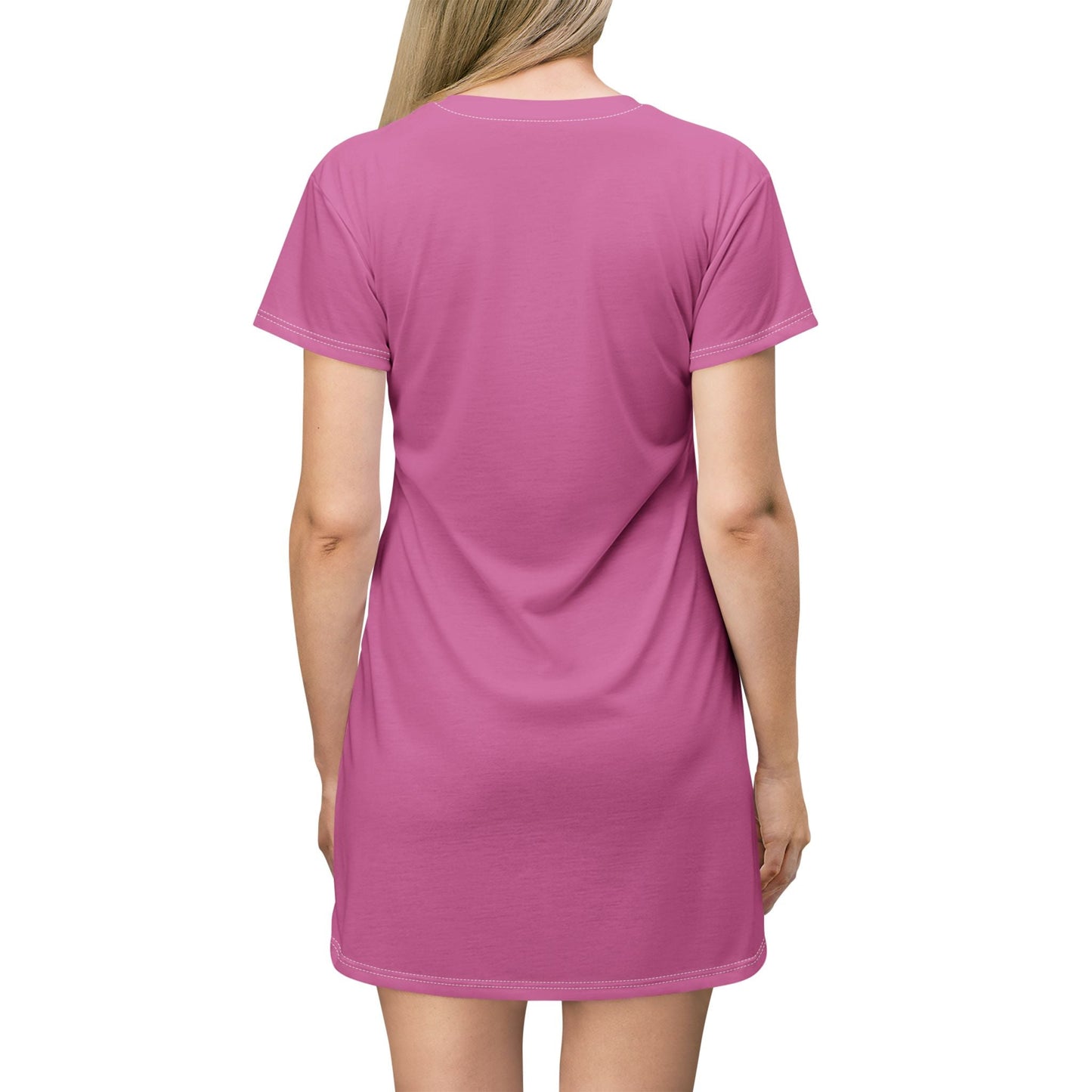 Fuzzy Floral Cow T - Shirt Dress (AOP) - SmorgeousByGina