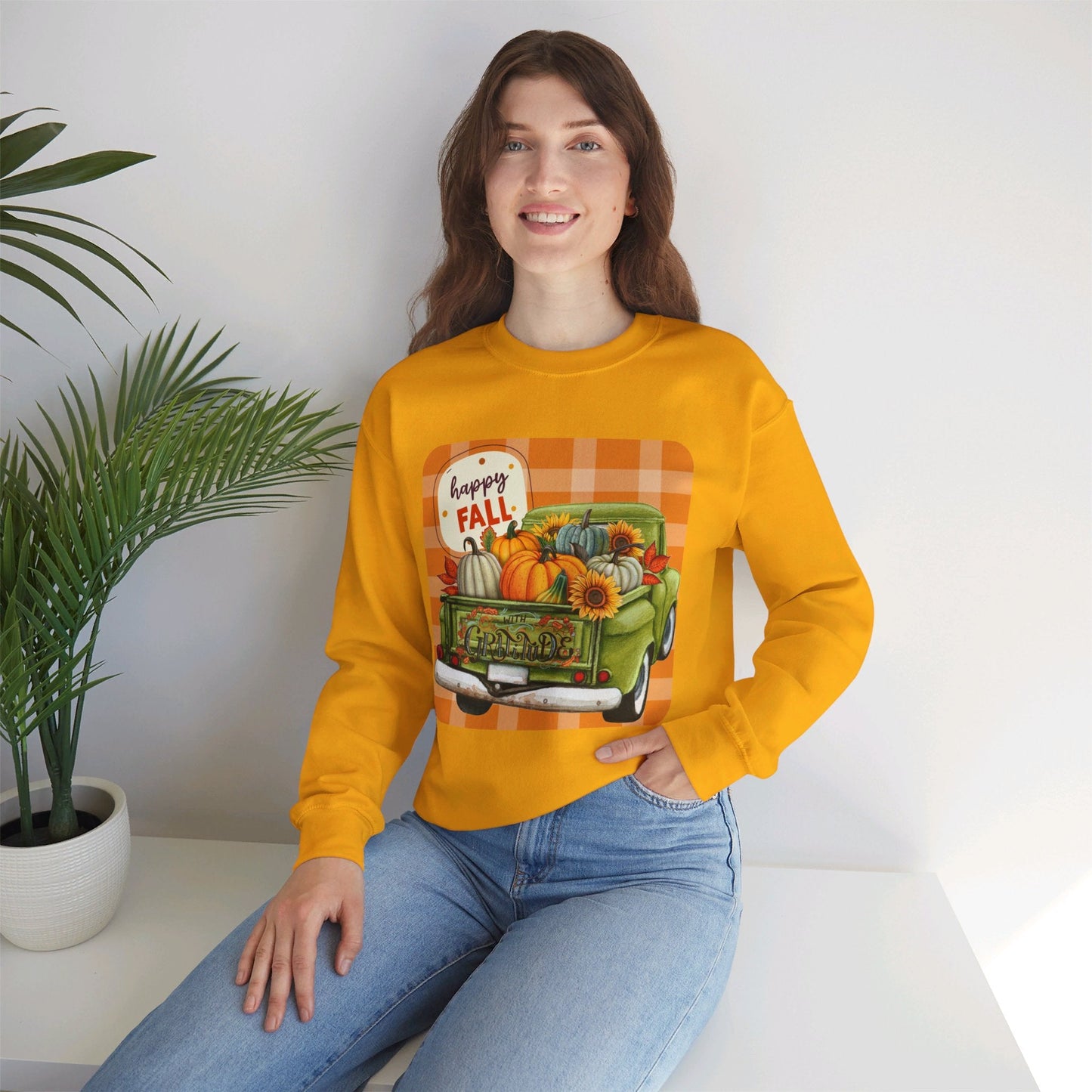 Happy Fall Unisex Heavy Blend™ Crewneck Sweatshirt - SmorgeousByGina
