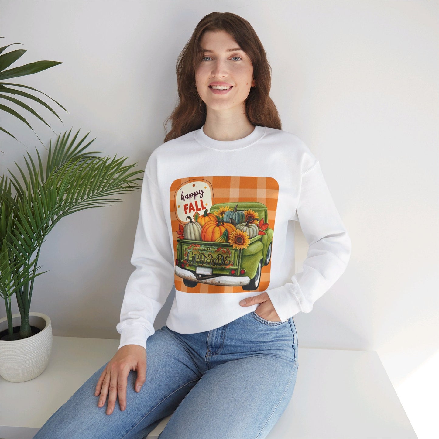 Happy Fall Unisex Heavy Blend™ Crewneck Sweatshirt - SmorgeousByGina